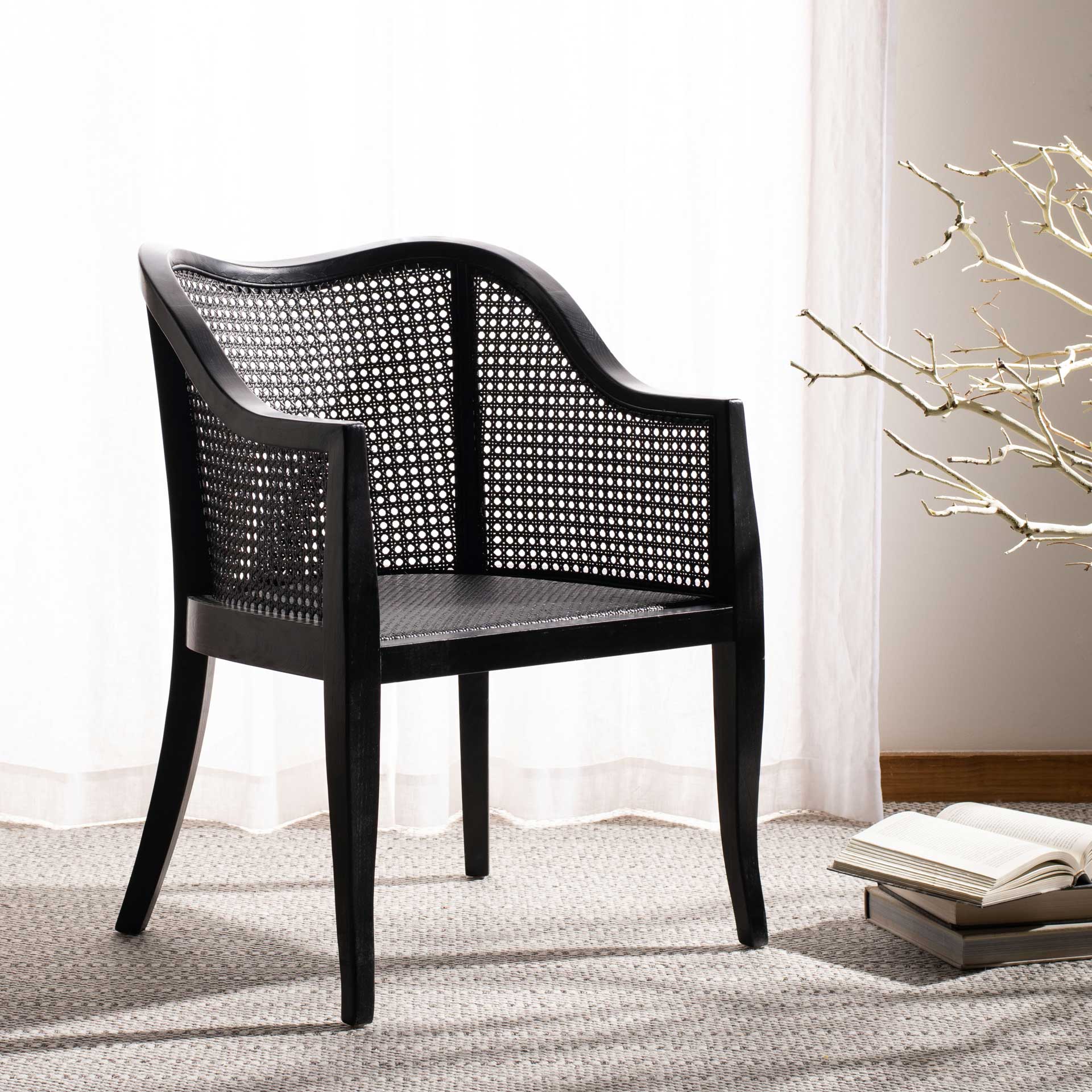 Maddox Cane Dining Chair Black - Image 10