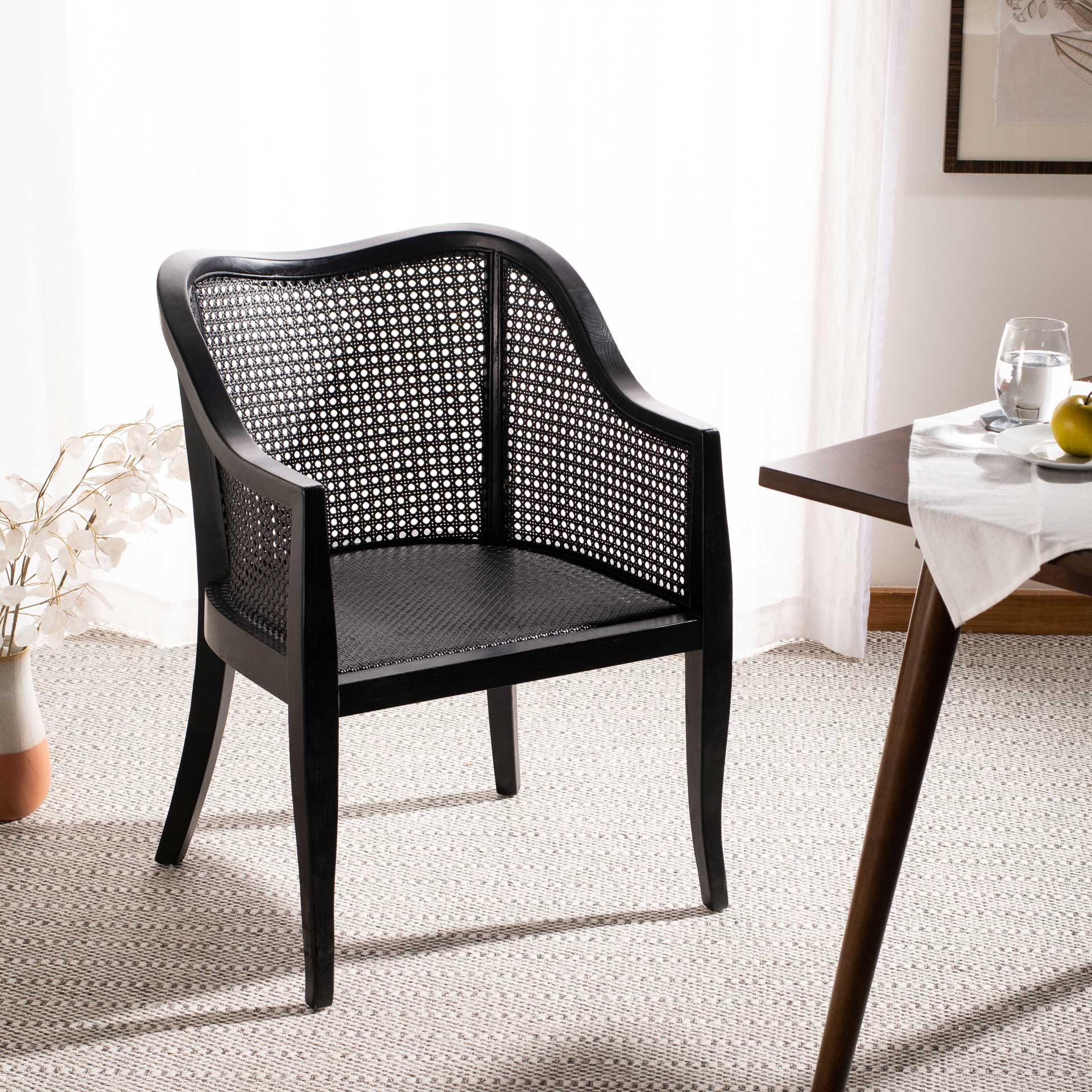 Maddox Cane Dining Chair Black - Image 11