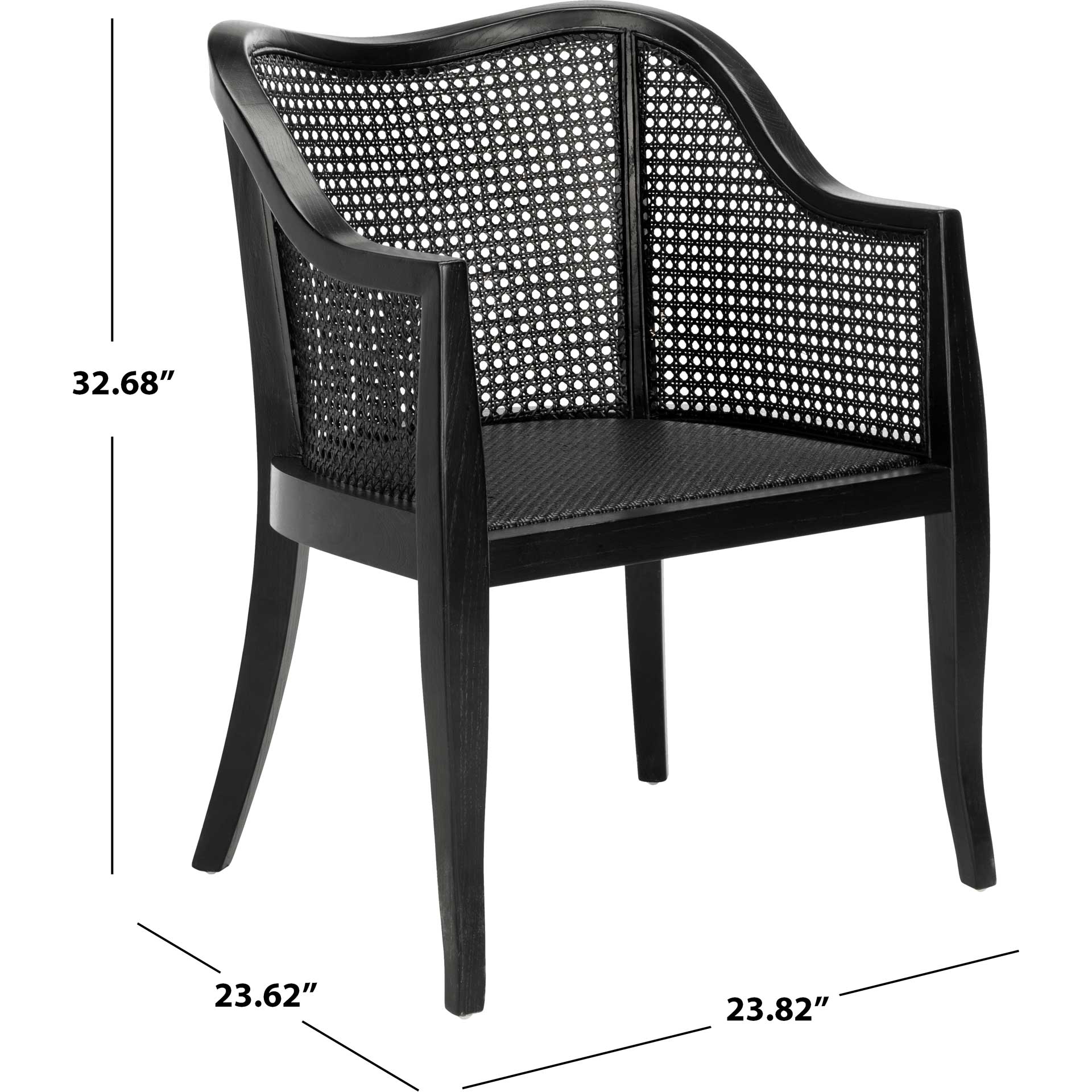 Maddox Cane Dining Chair Black - Image 9