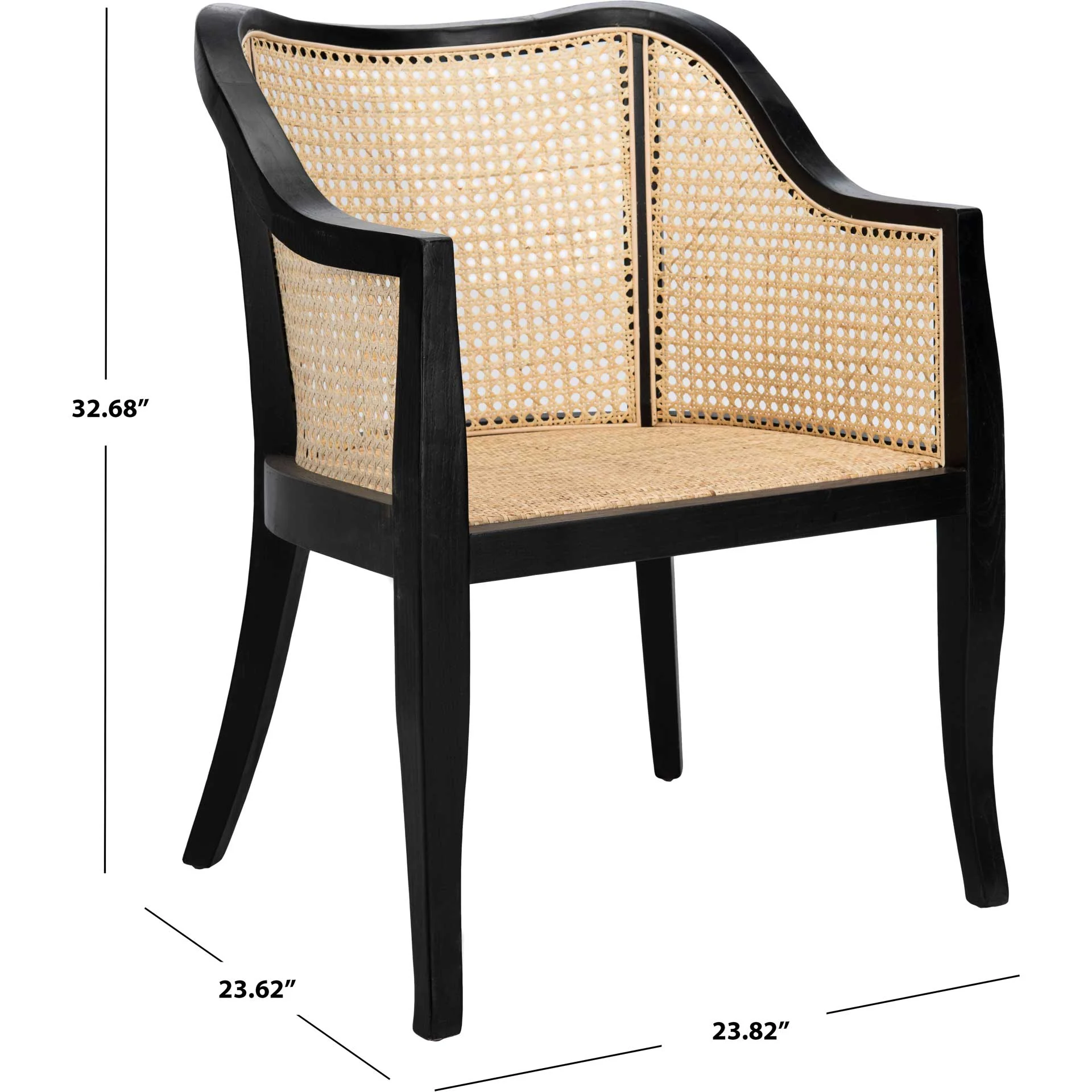 Maddox Dining Chair Black/Natural - Image 9