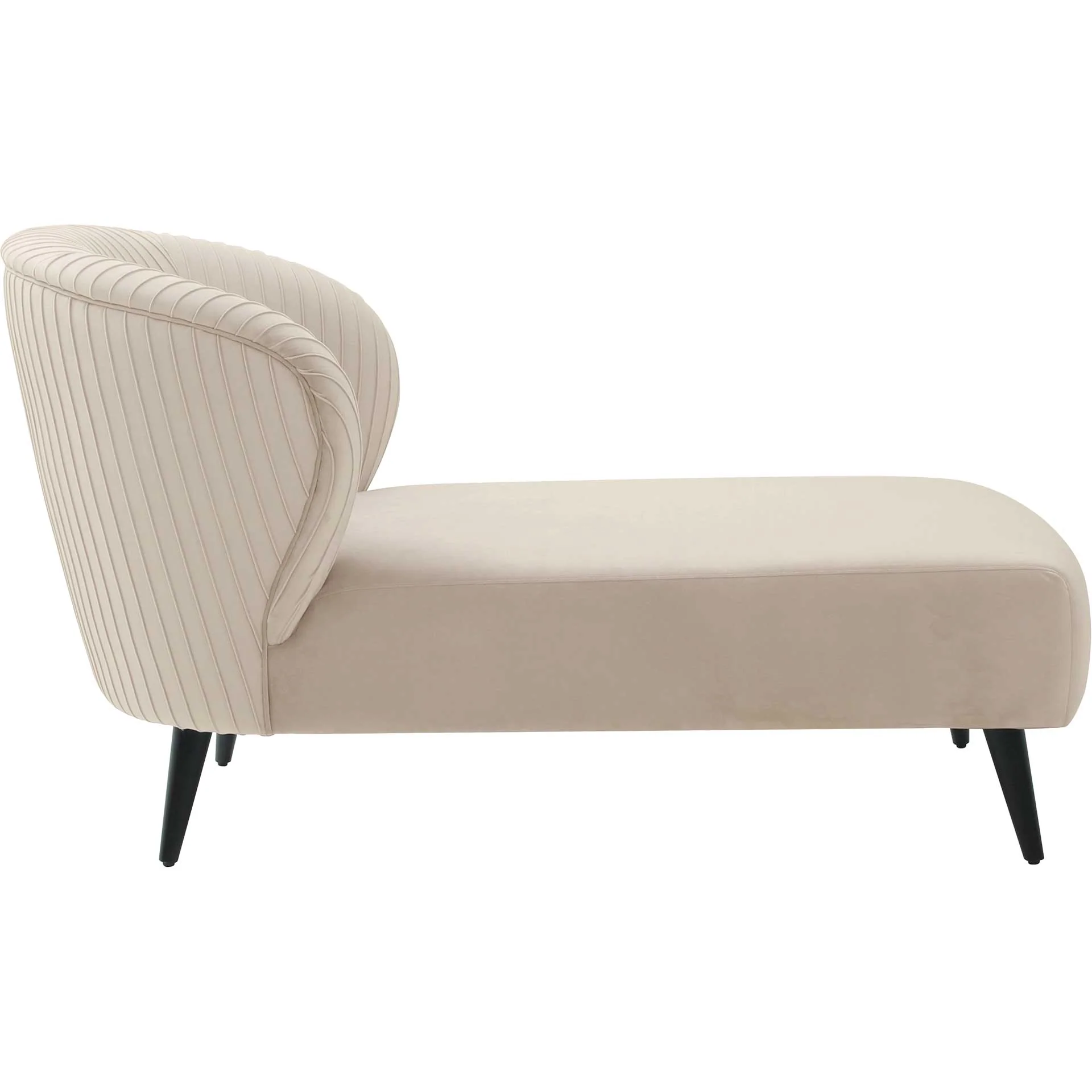 Madeline Pleated Velvet Settee Cream - Image 2
