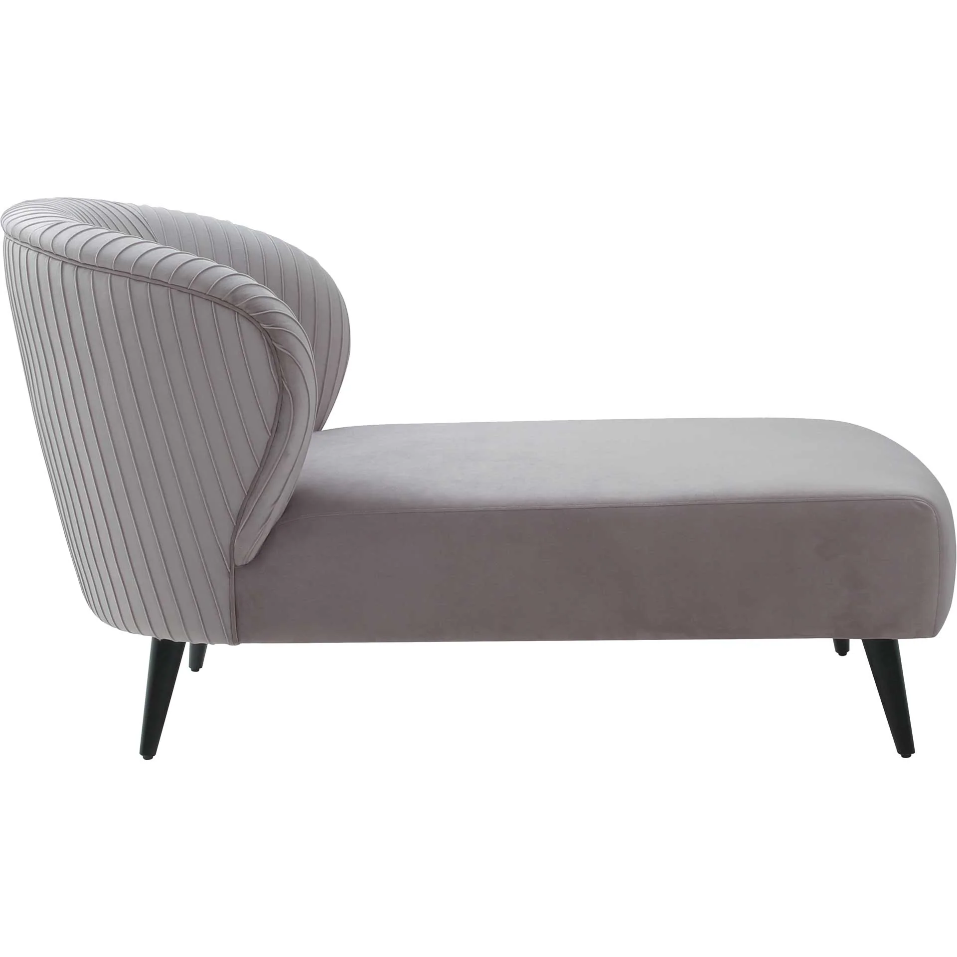 Madeline Pleated Velvet Settee Gray - Image 3