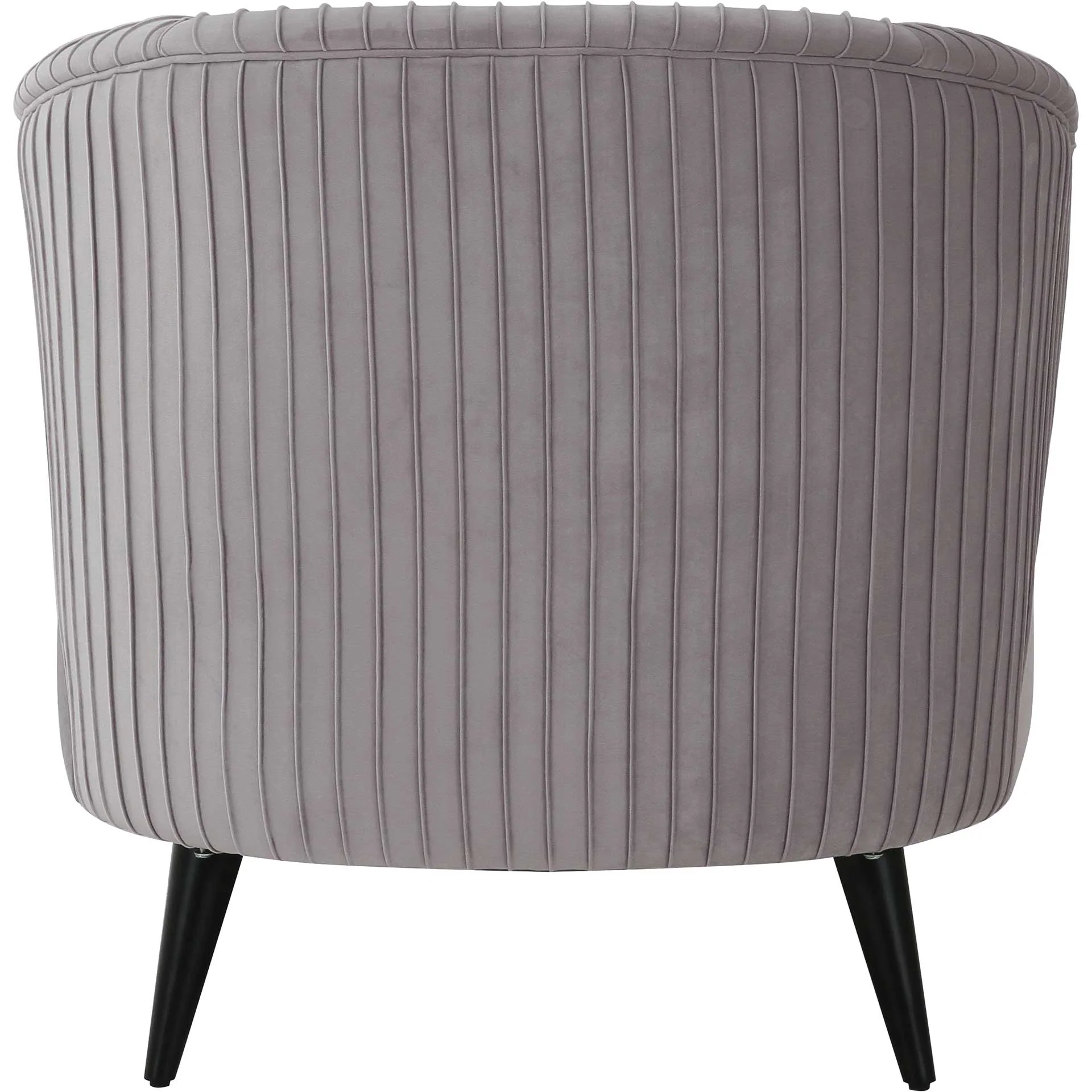 Madeline Pleated Velvet Settee Gray - Image 4