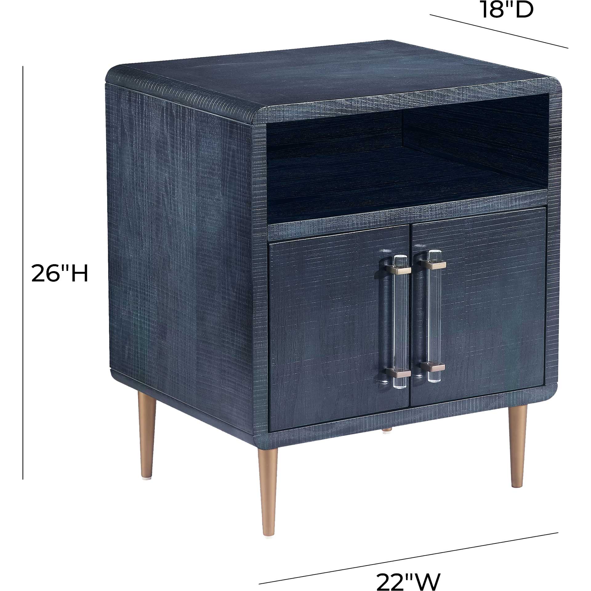 Madelyn Lacquer Side Table Indigo - Image 9