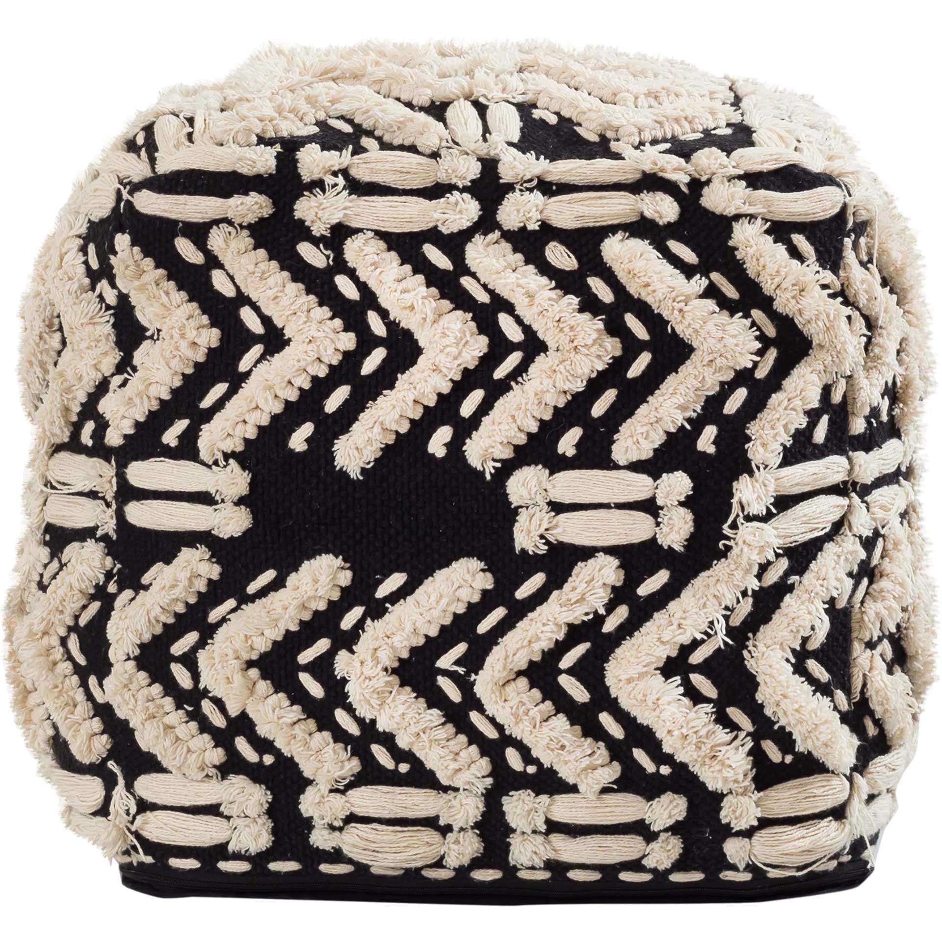 Madelynn Cotton Pouf Black - Image 2