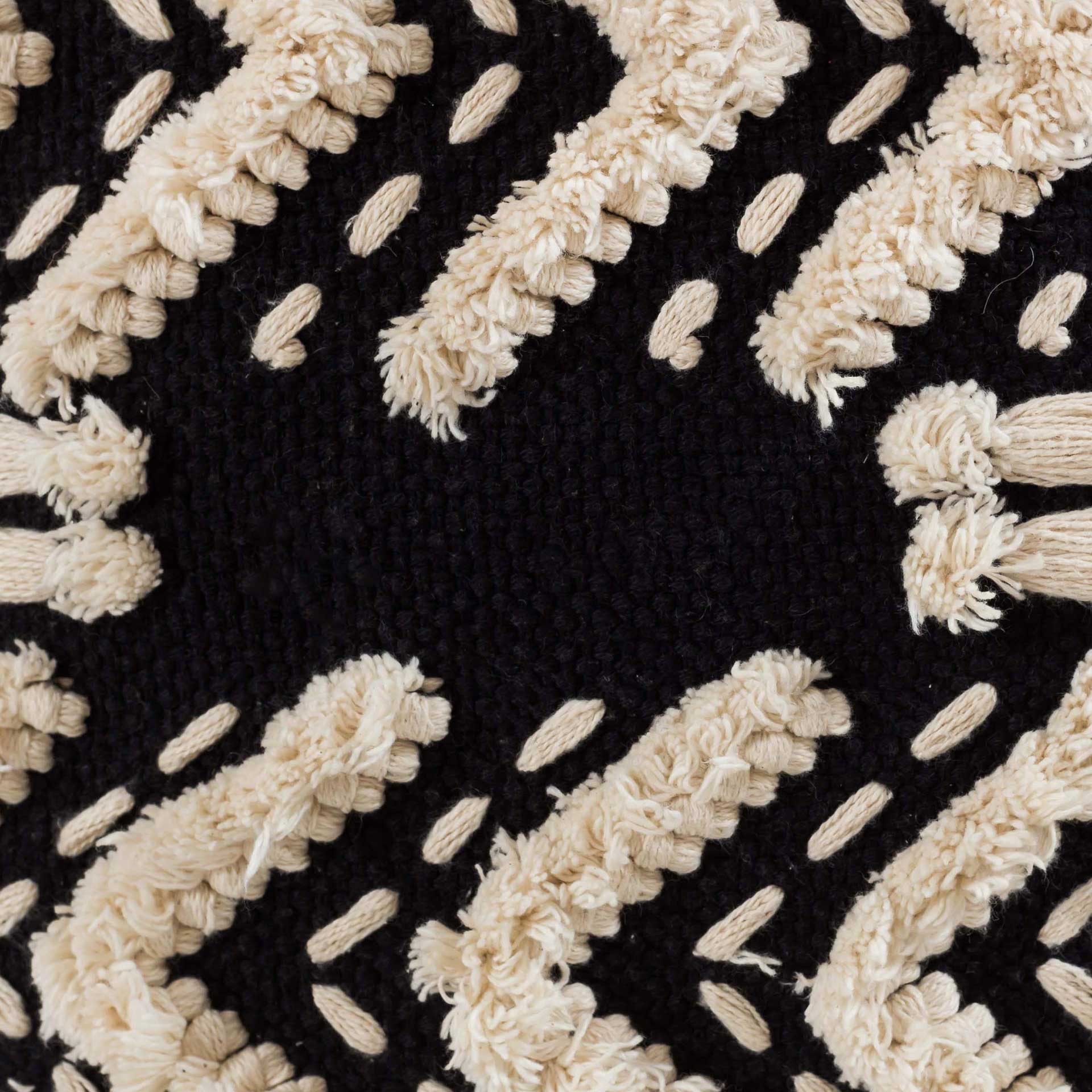 Madelynn Cotton Pouf Black - Image 3