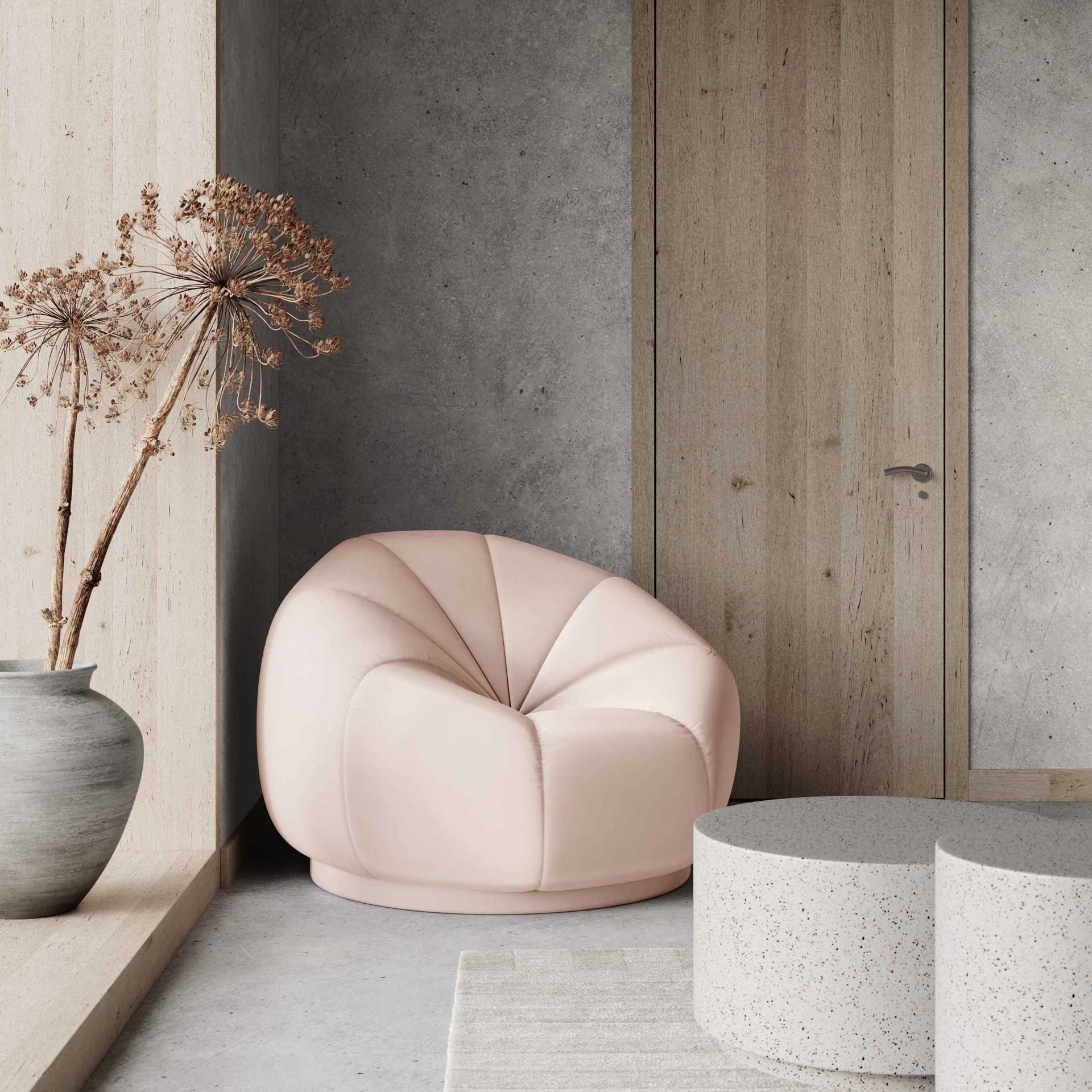 Madilyn Lounge Chair Peach - Image 7