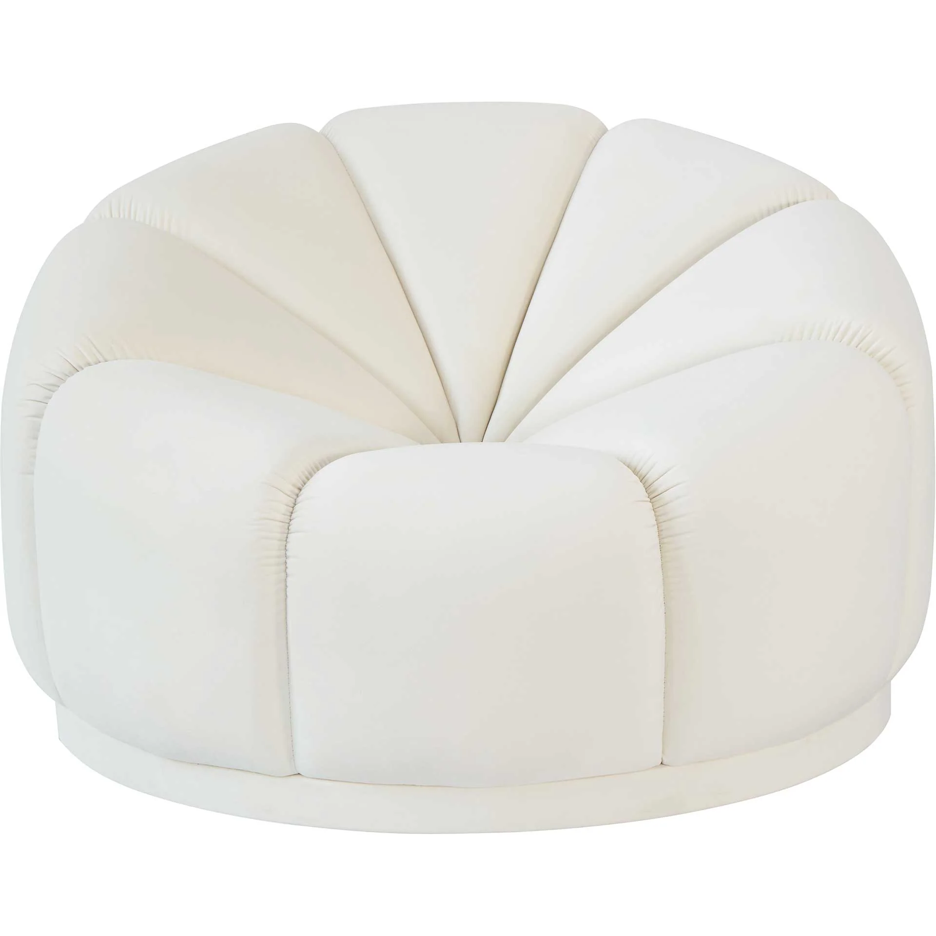 Madilyn Velvet Lounge Chair Cream - Image 2