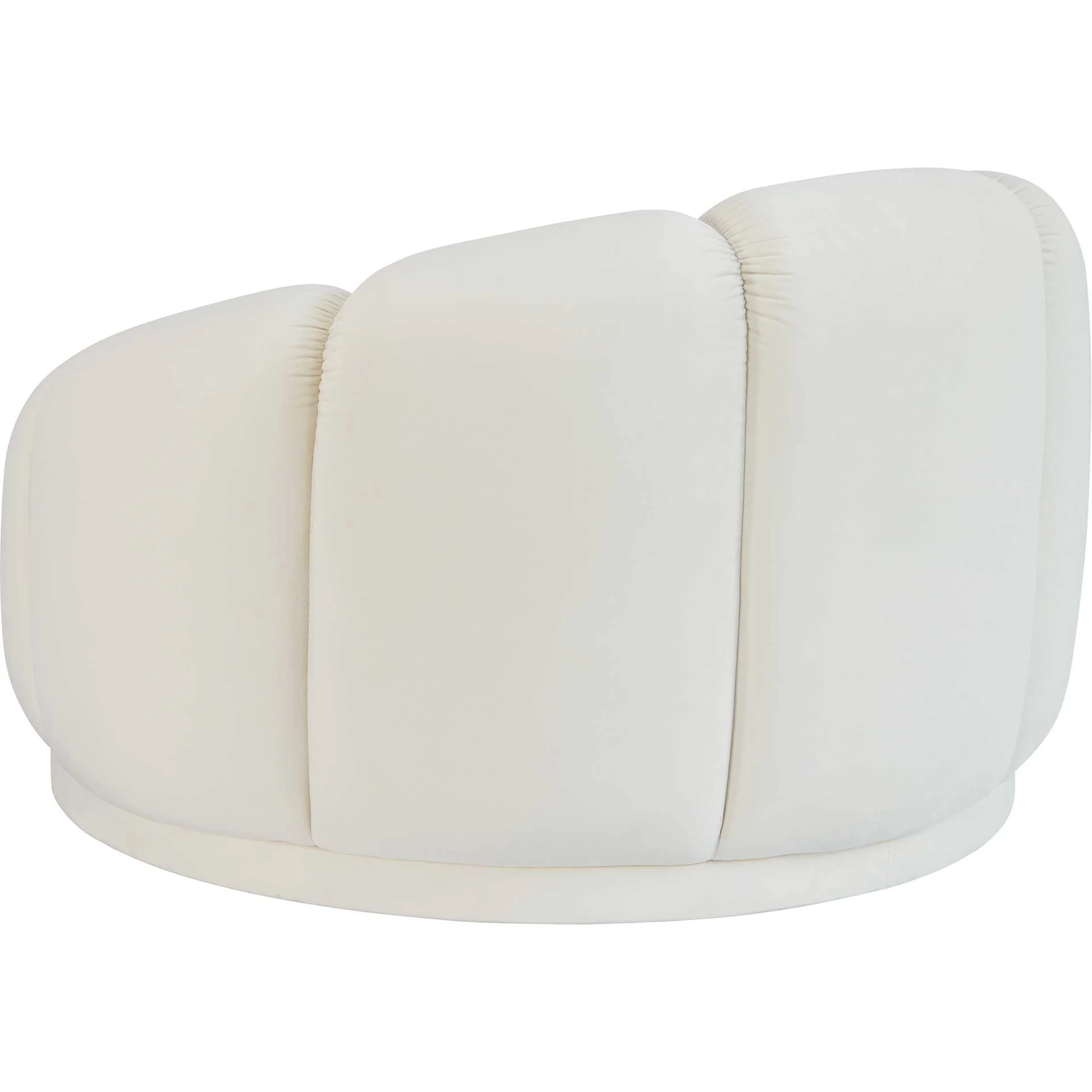 Madilyn Velvet Lounge Chair Cream - Image 3