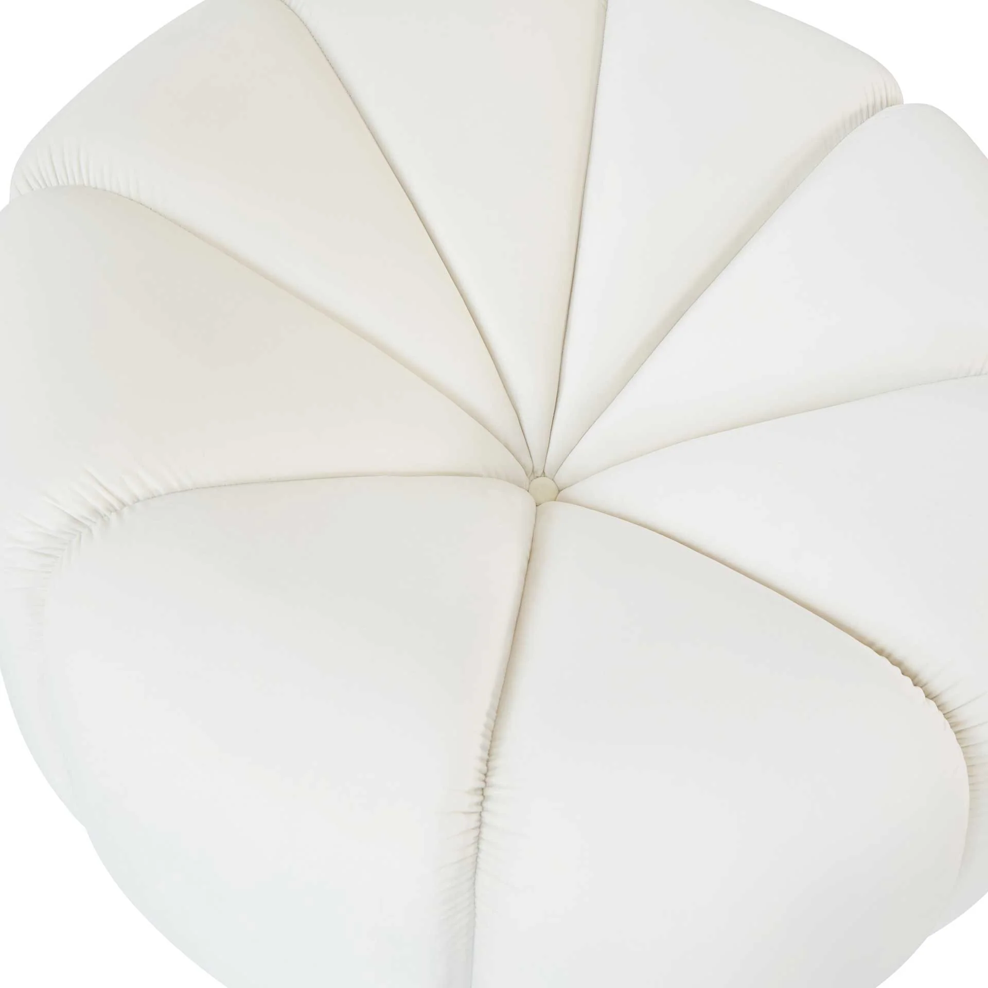 Madilyn Velvet Lounge Chair Cream - Image 4