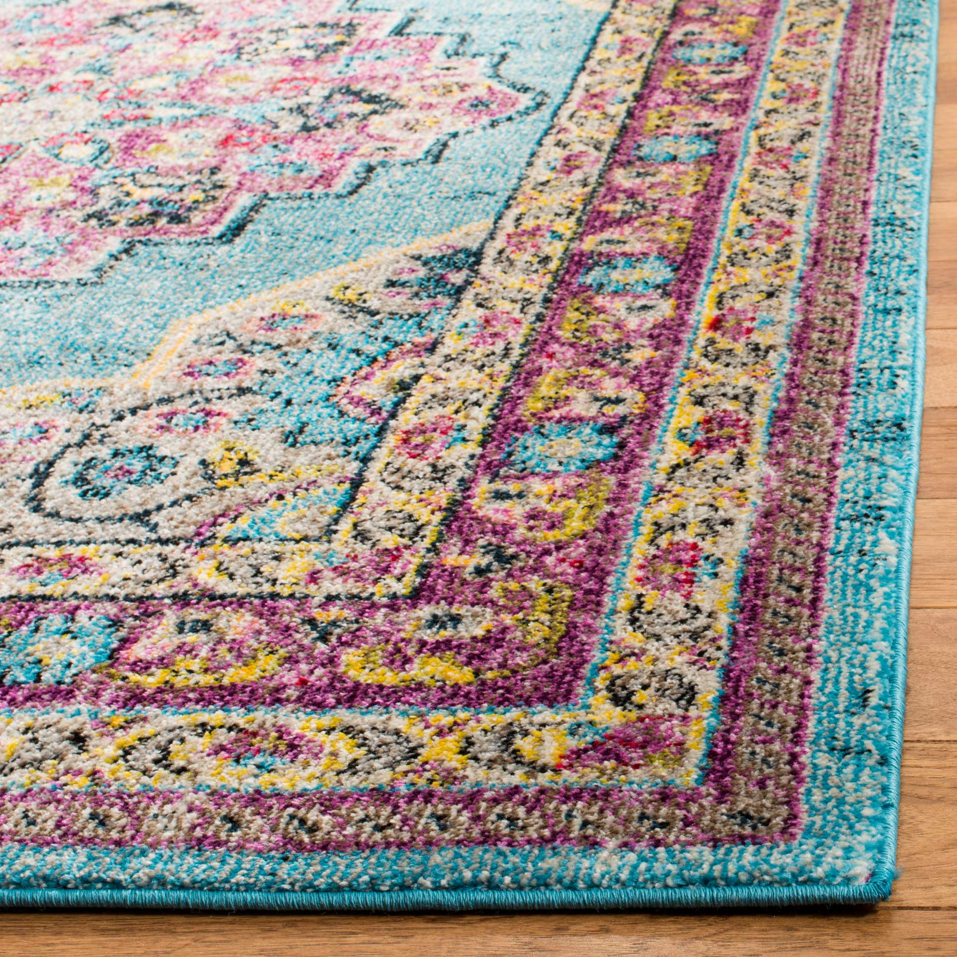 Madison Aqua/Purple Area Rug - Image 2