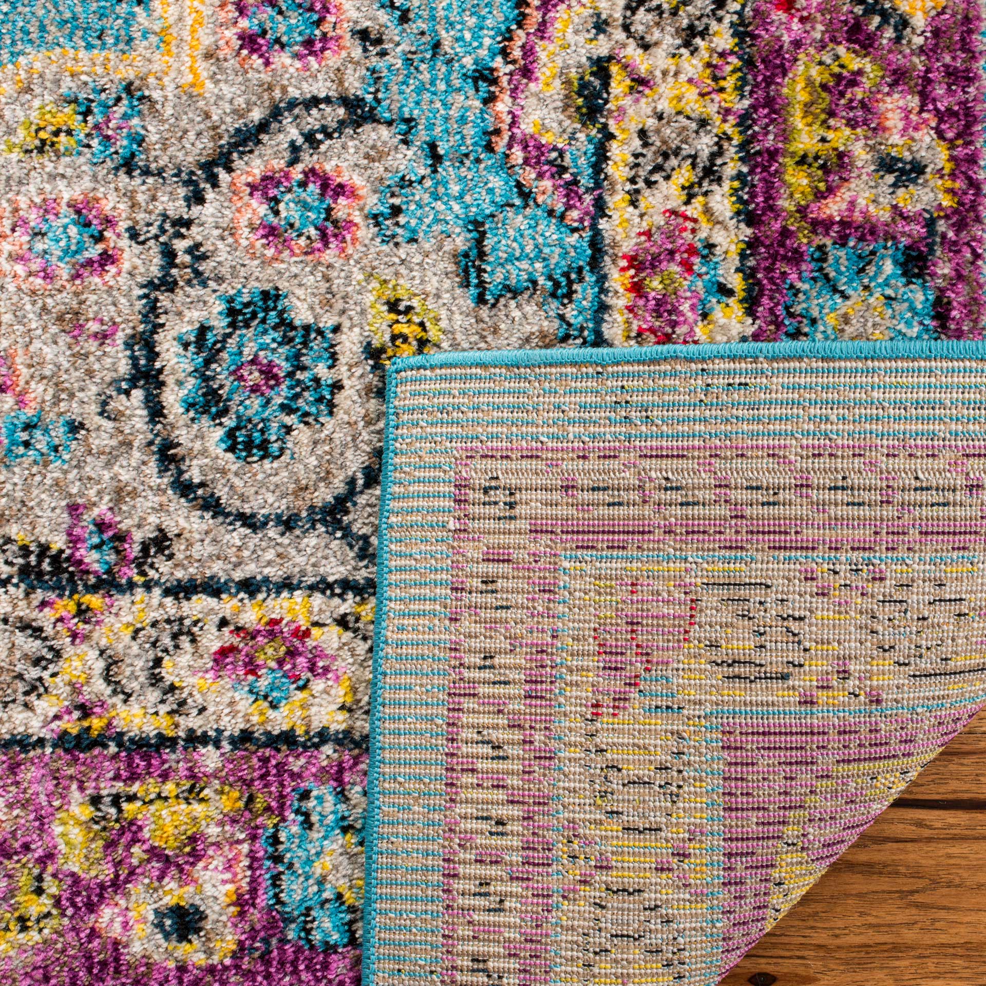 Madison Aqua/Purple Area Rug - Image 3