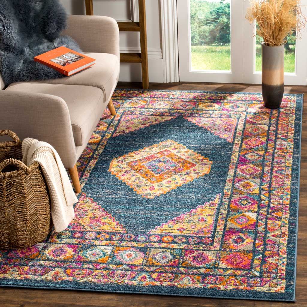 Madison Blue/Fuchsia Area Rug - Image 6
