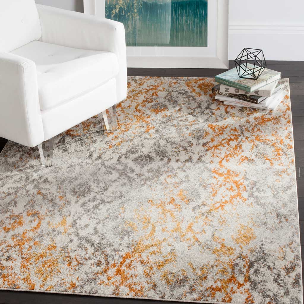 Madison Cream/Orange Area Rug - Image 7