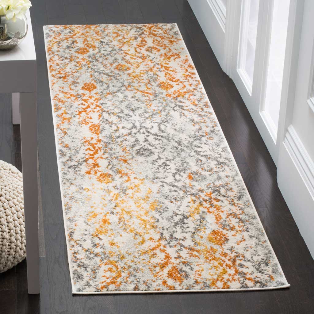 Madison Cream/Orange Runner Rug - Image 2