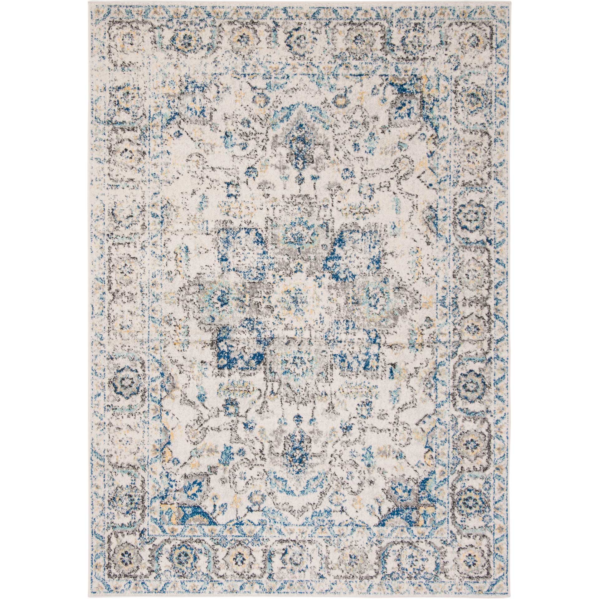 Madison Distressed Gray/Ivory Area Rug - Image 3