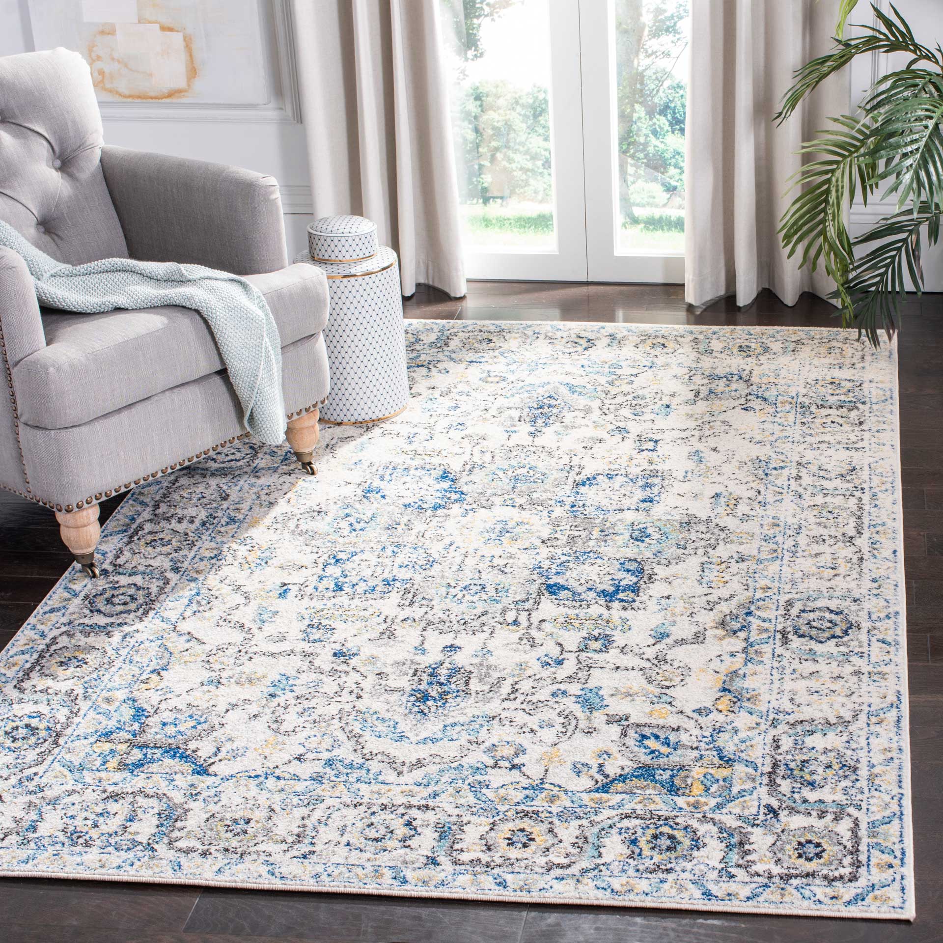 Madison Distressed Gray/Ivory Area Rug - Image 8