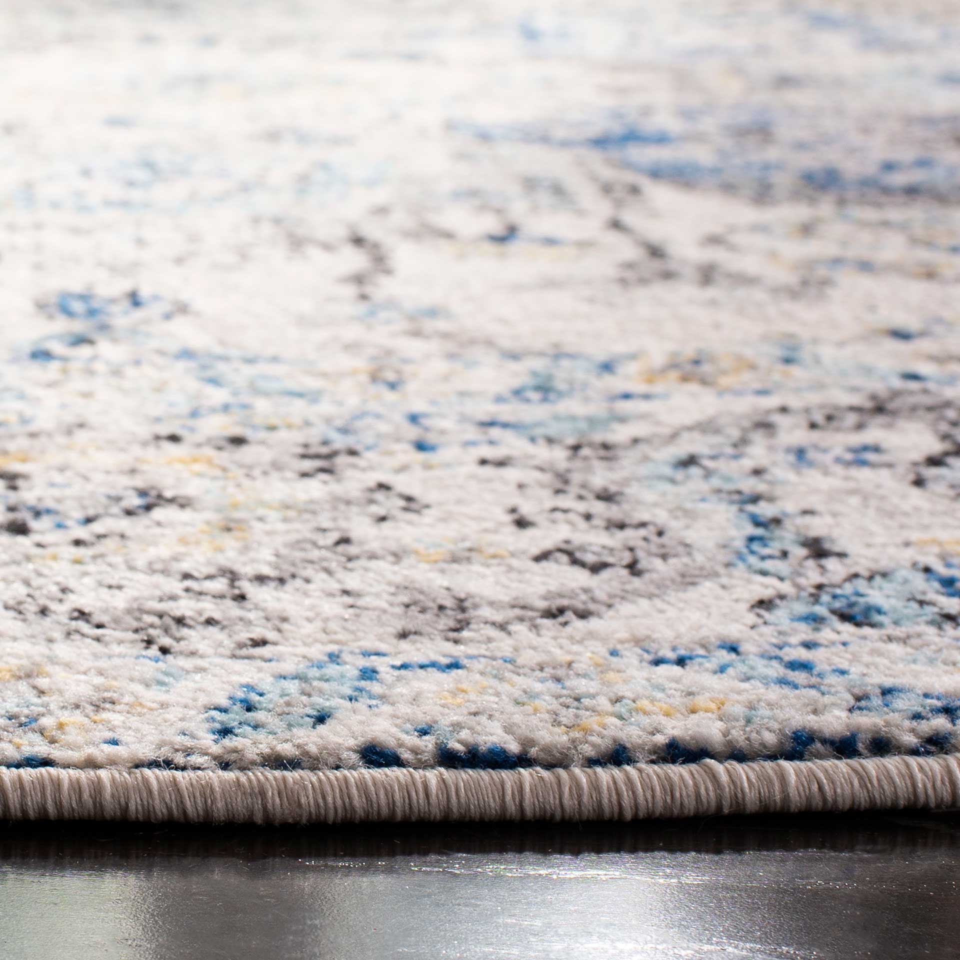 Madison Distressed Gray/Ivory Round Rug - Image 2