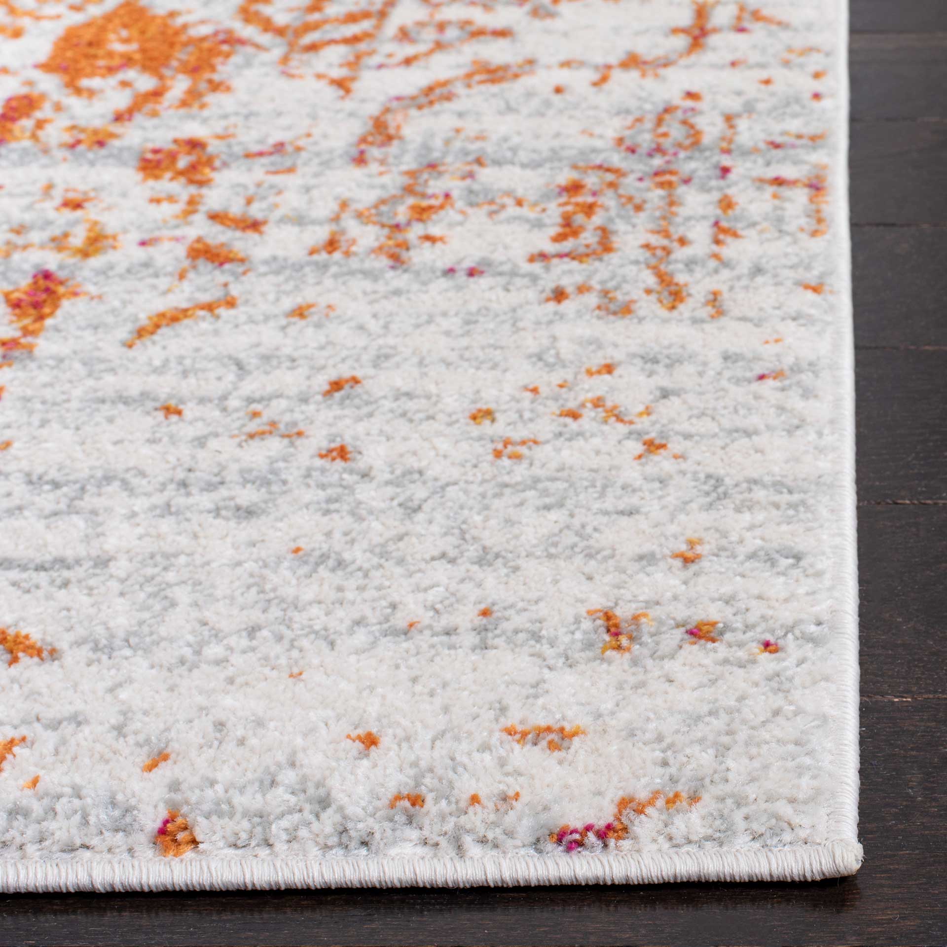 Madison Distressed Orange/Ivory Area Rug - Image 4