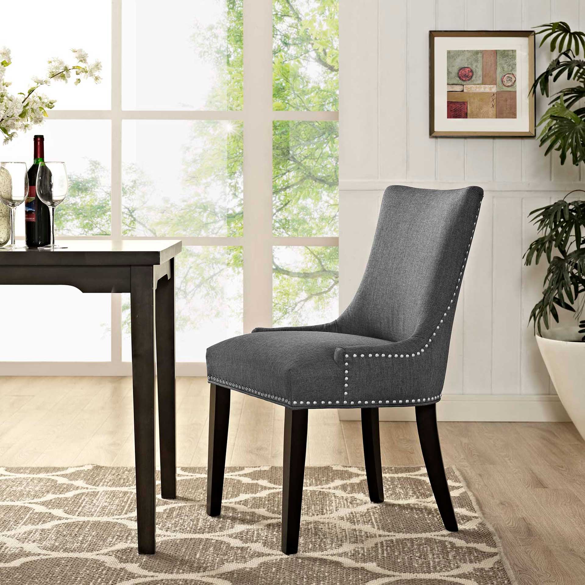 Madison Fabric Dining Chair Gray - Image 4