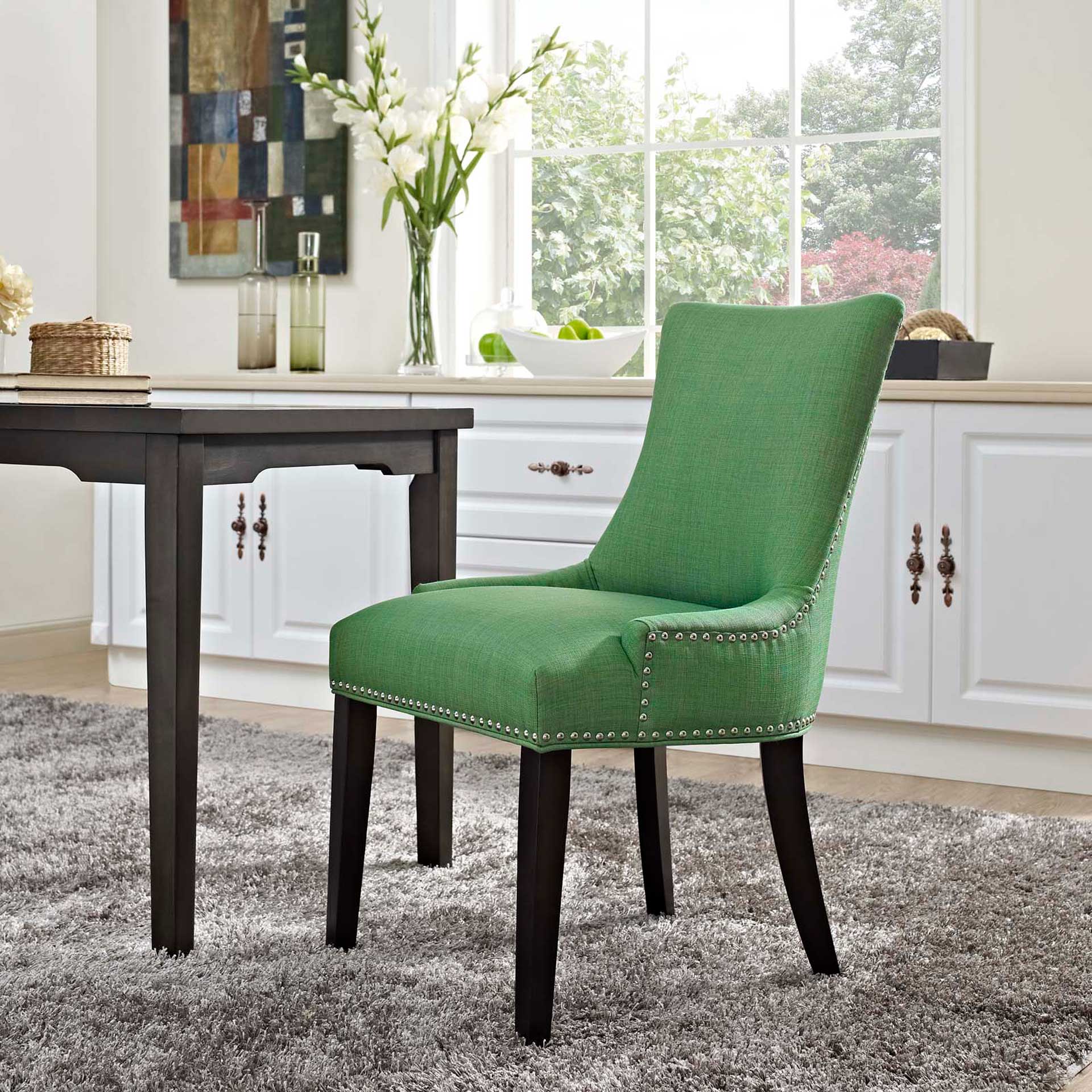 Madison Fabric Dining Chair Kelly Green - Image 4