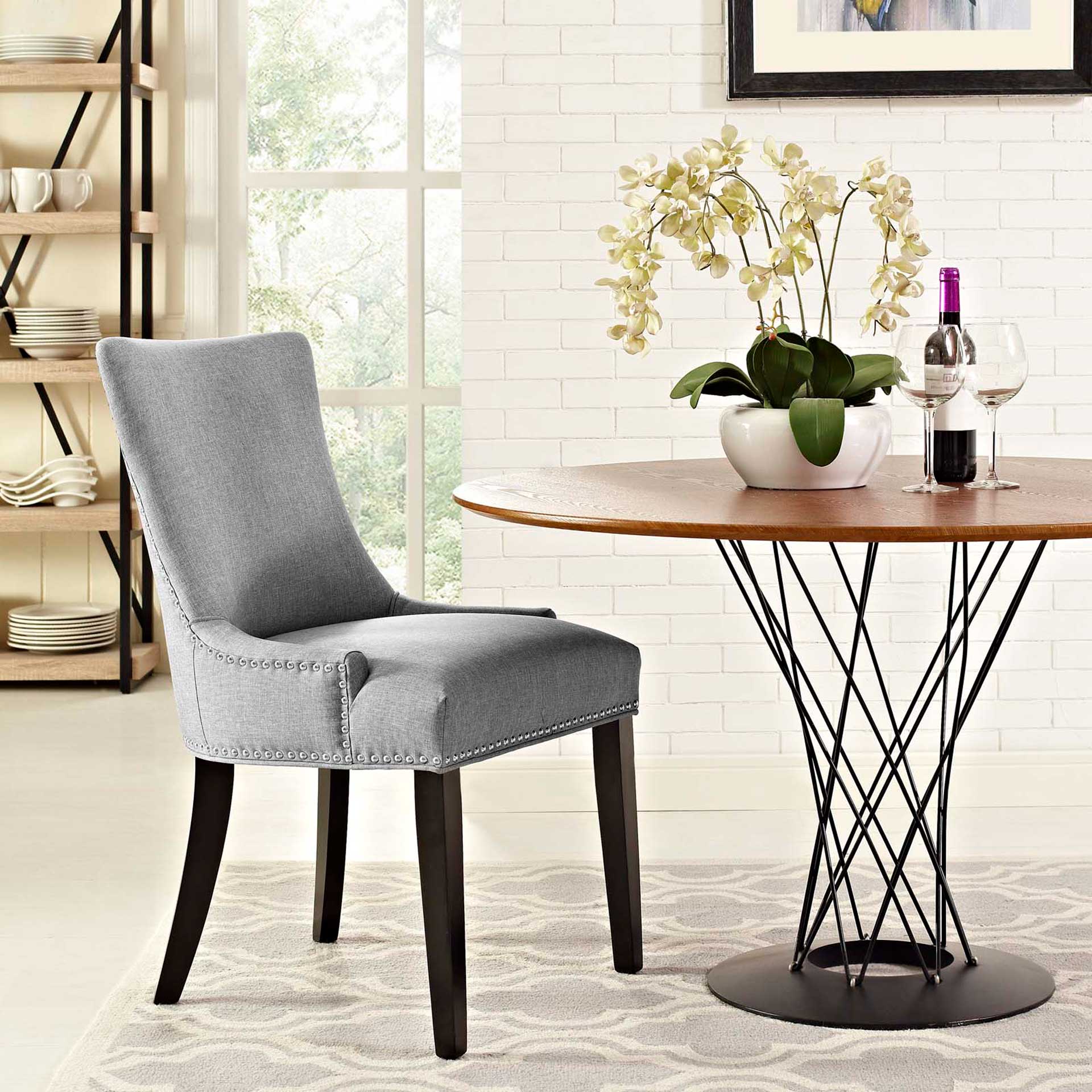 Madison Fabric Dining Chair Light Gray - Image 4