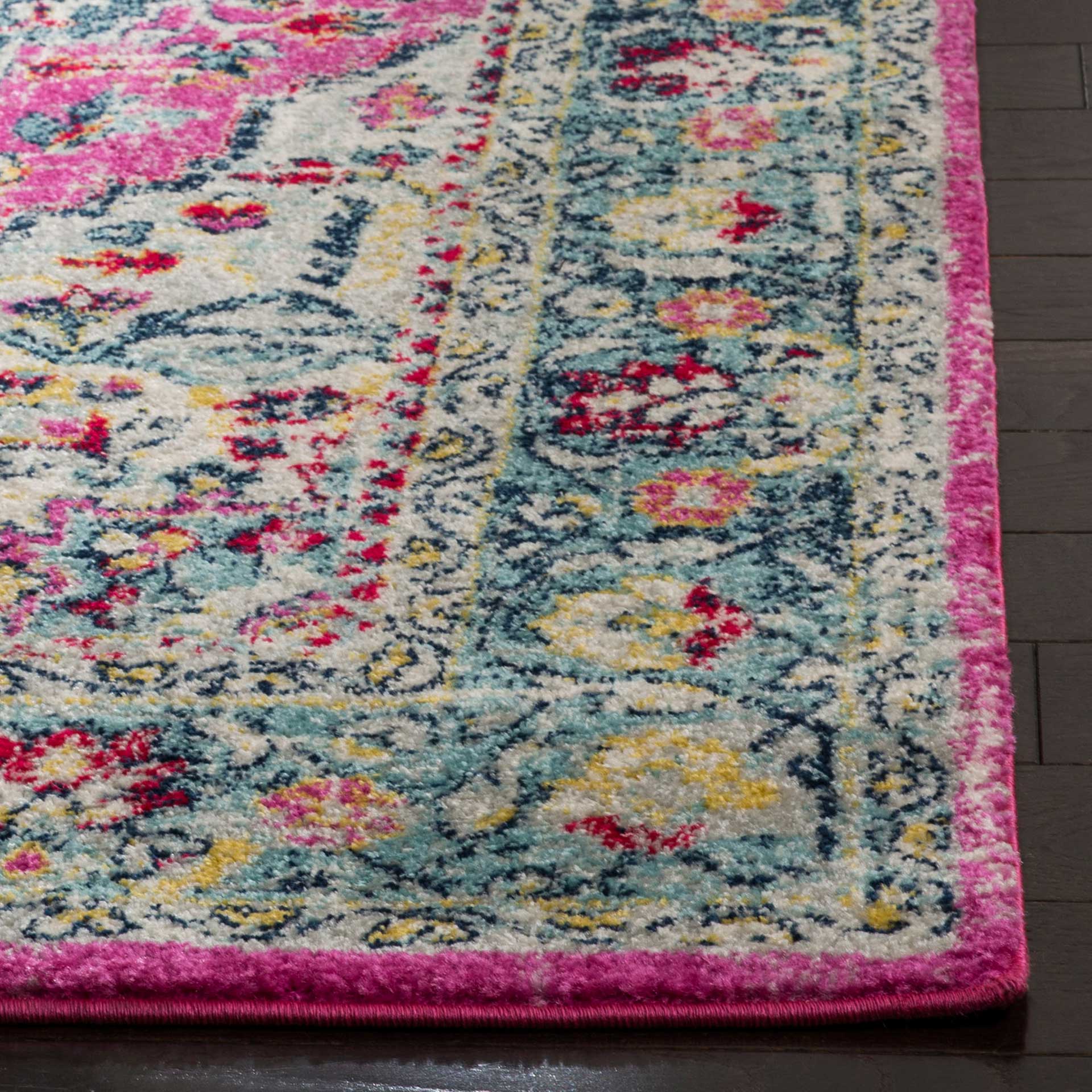 Madison Fuchsia/Aqua Area Rug - Image 2