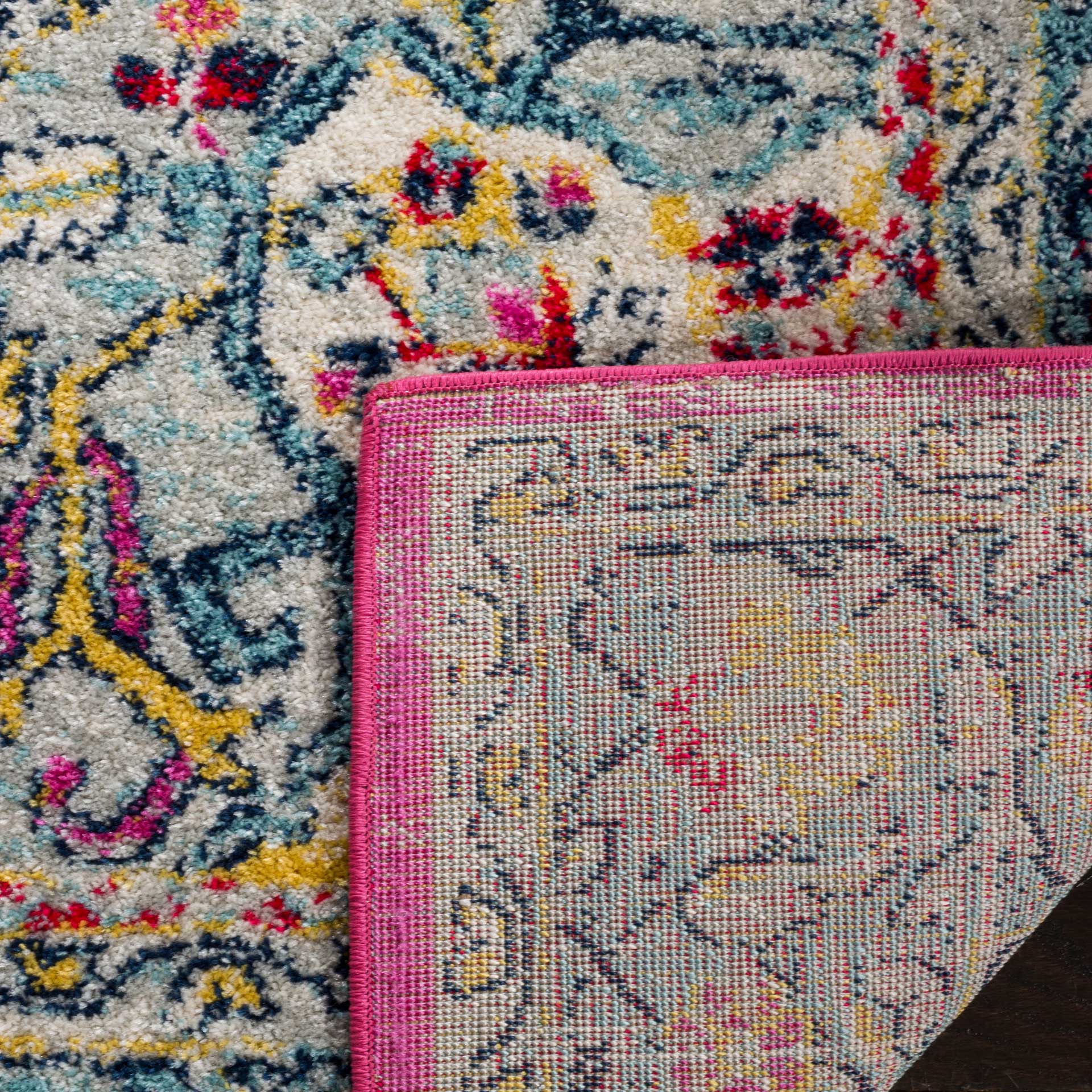 Madison Fuchsia/Aqua Area Rug - Image 3