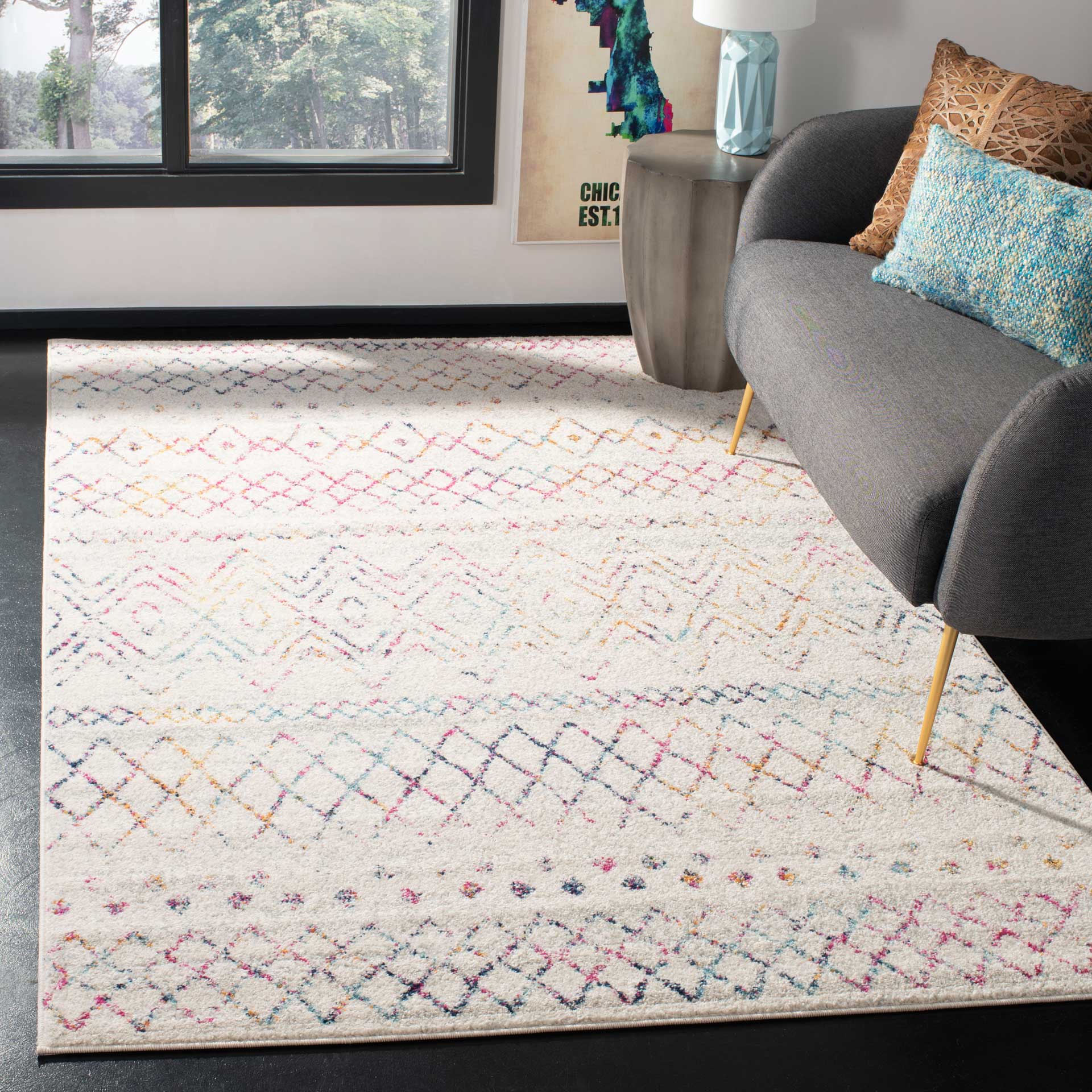 Madison Ivory/Fuchsia Area Rug - Image 6