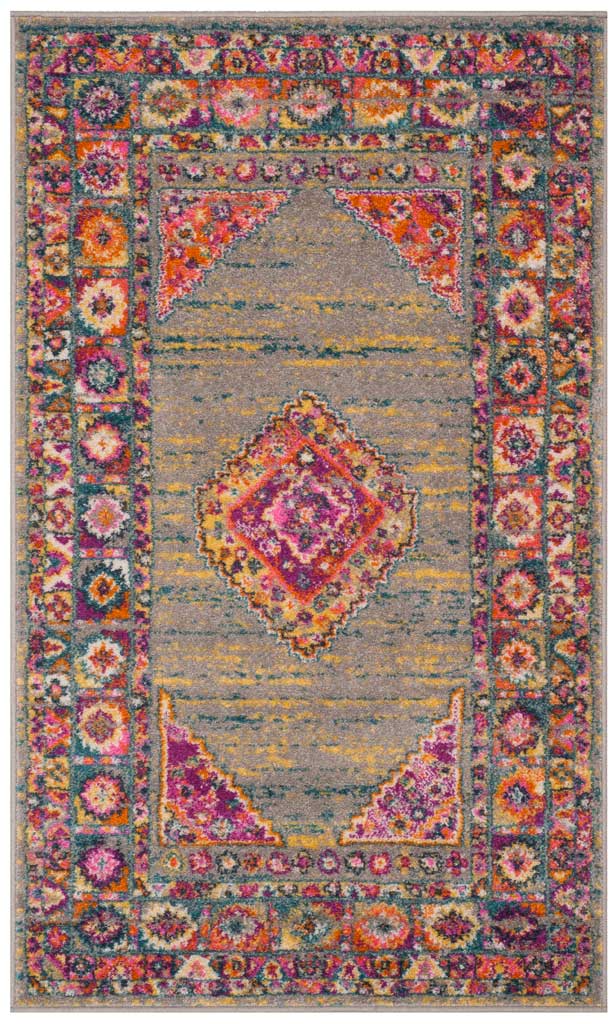 Madison Light Gray/Fuchsia Area Rug - Image 3