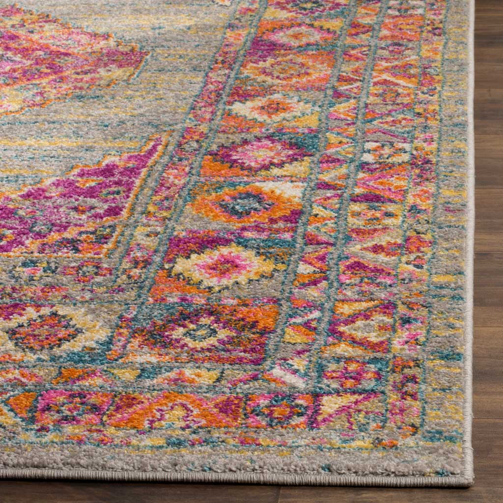 Madison Light Gray/Fuchsia Area Rug - Image 4
