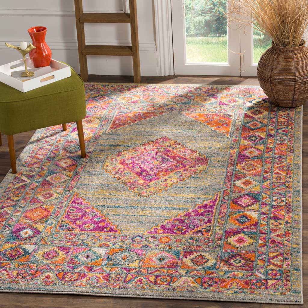 Madison Light Gray/Fuchsia Area Rug - Image 6