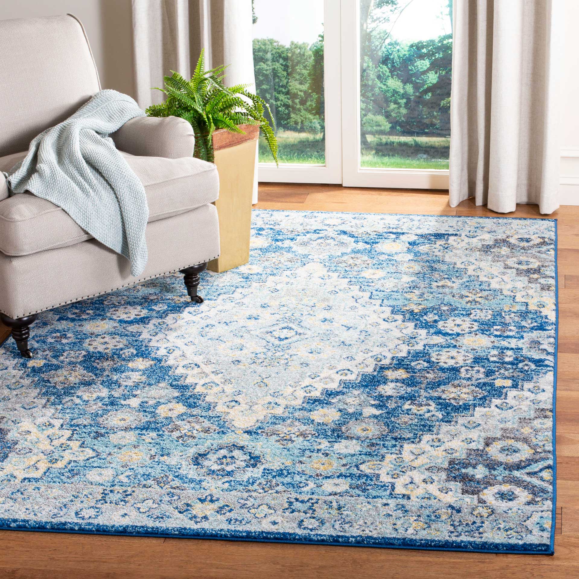 Madison Navy/Creme Area Rug - Image 3