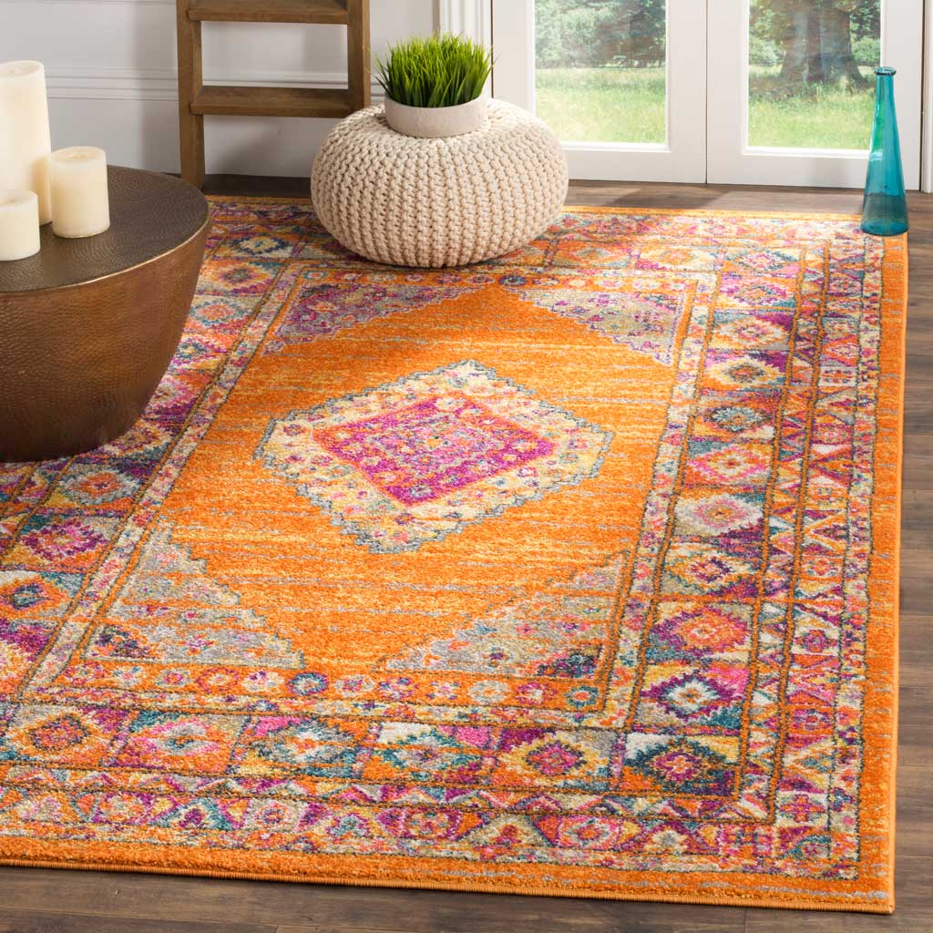 Madison Orange/Fuchsia Area Rug - Image 6