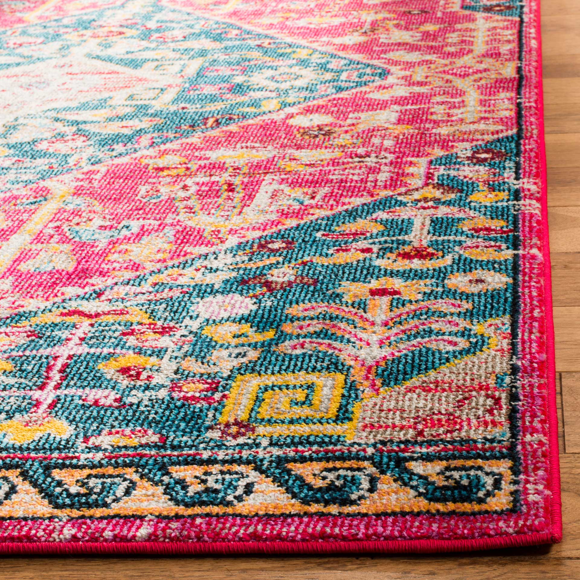 Madison Pink/Turquoise Area Rug - Image 2