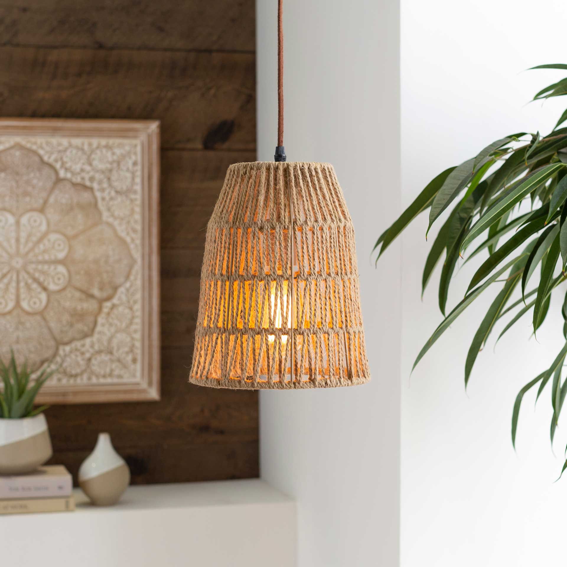 Madison Rope Ceiling Lamp Natural - Image 2