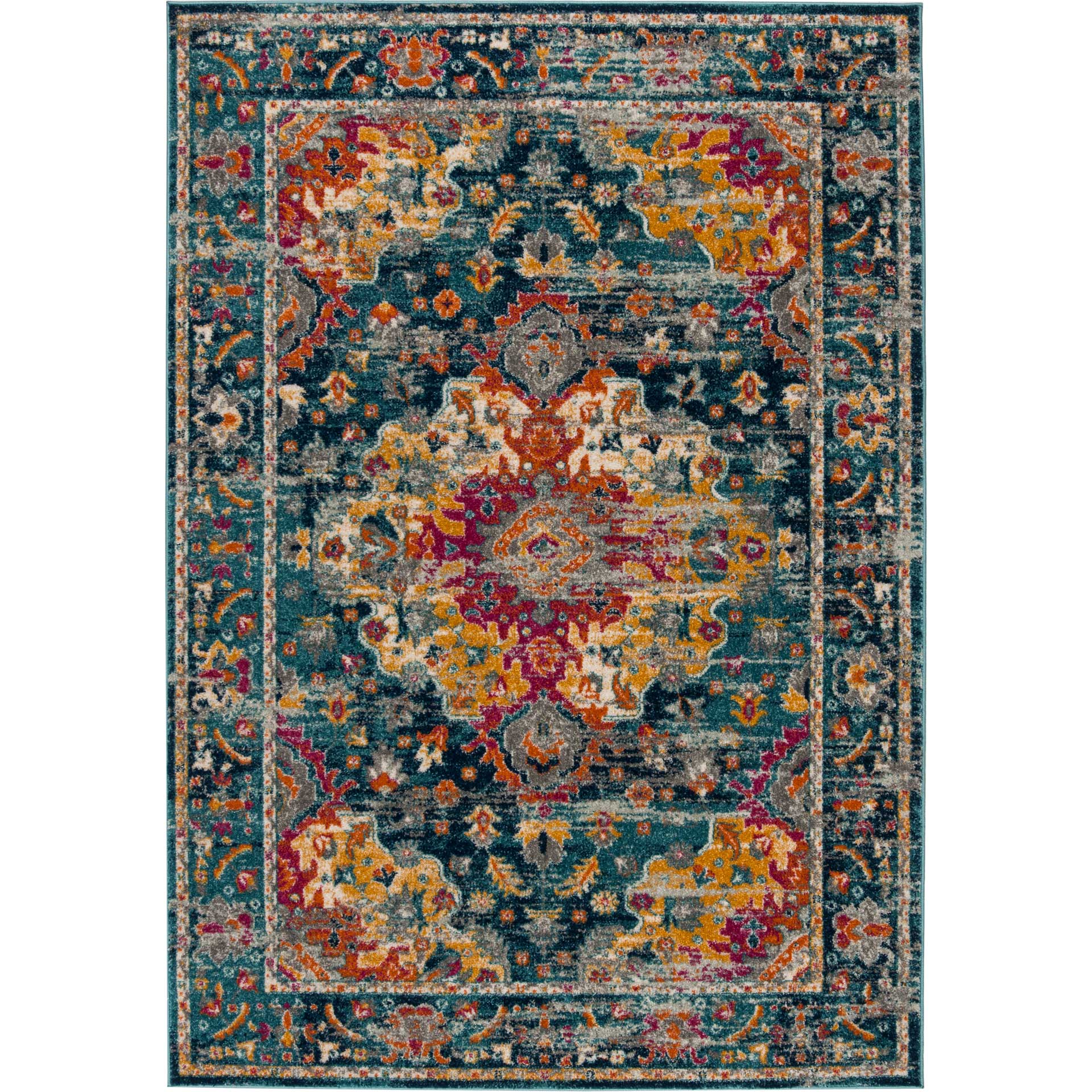 Madison Teal/Fuchsia Area Rug - Image 3