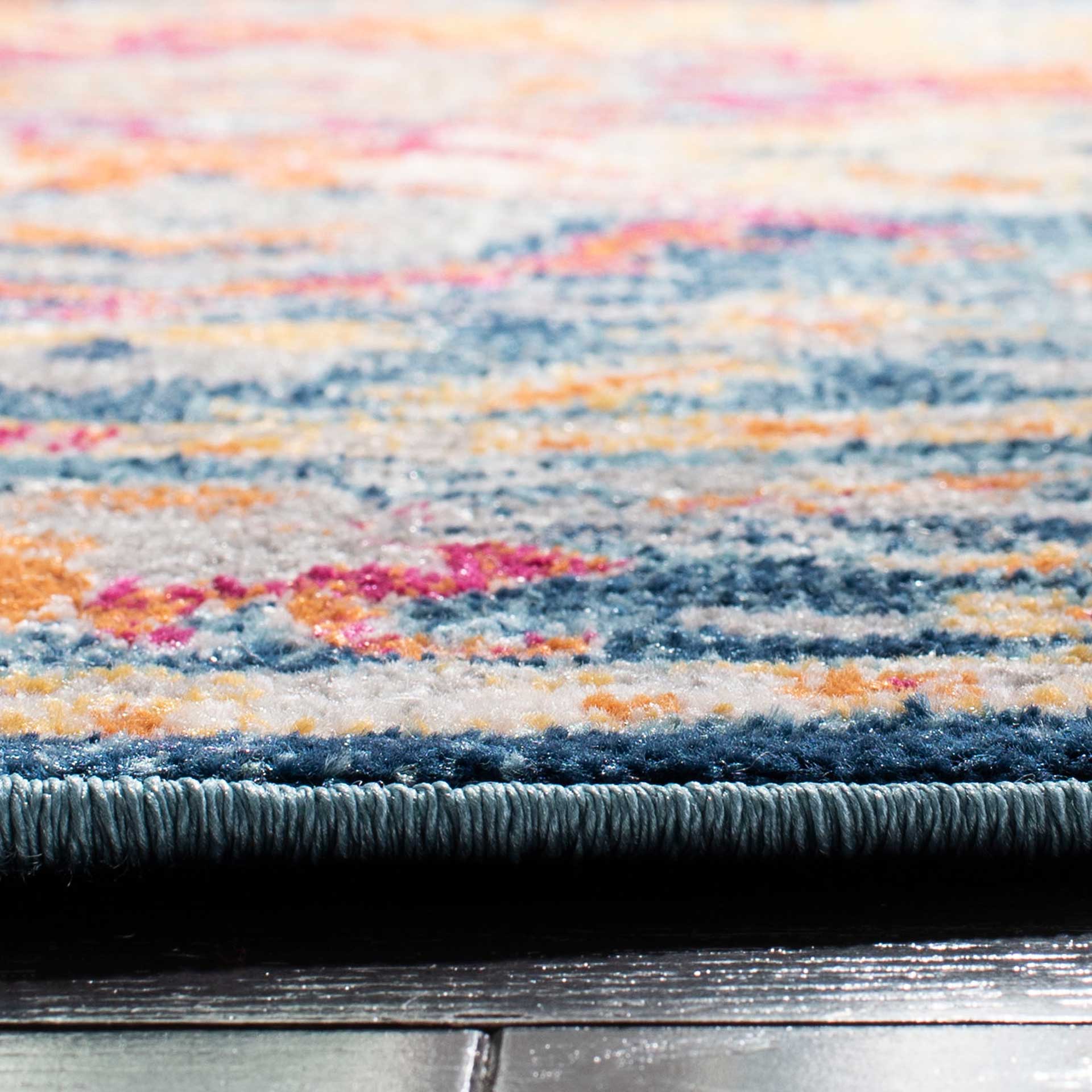 Madison Teal/Fuchsia Round Rug - Image 2