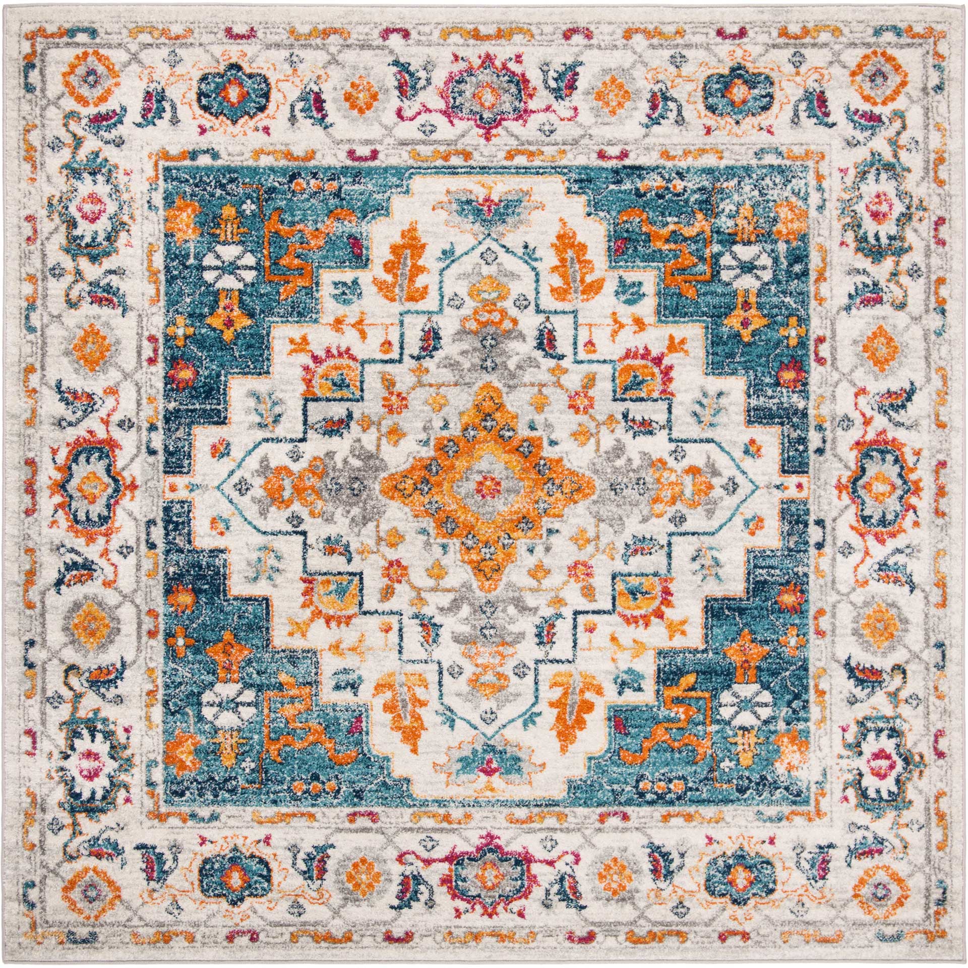 Madison Turquoise/Ivory Area Rug - Image 2