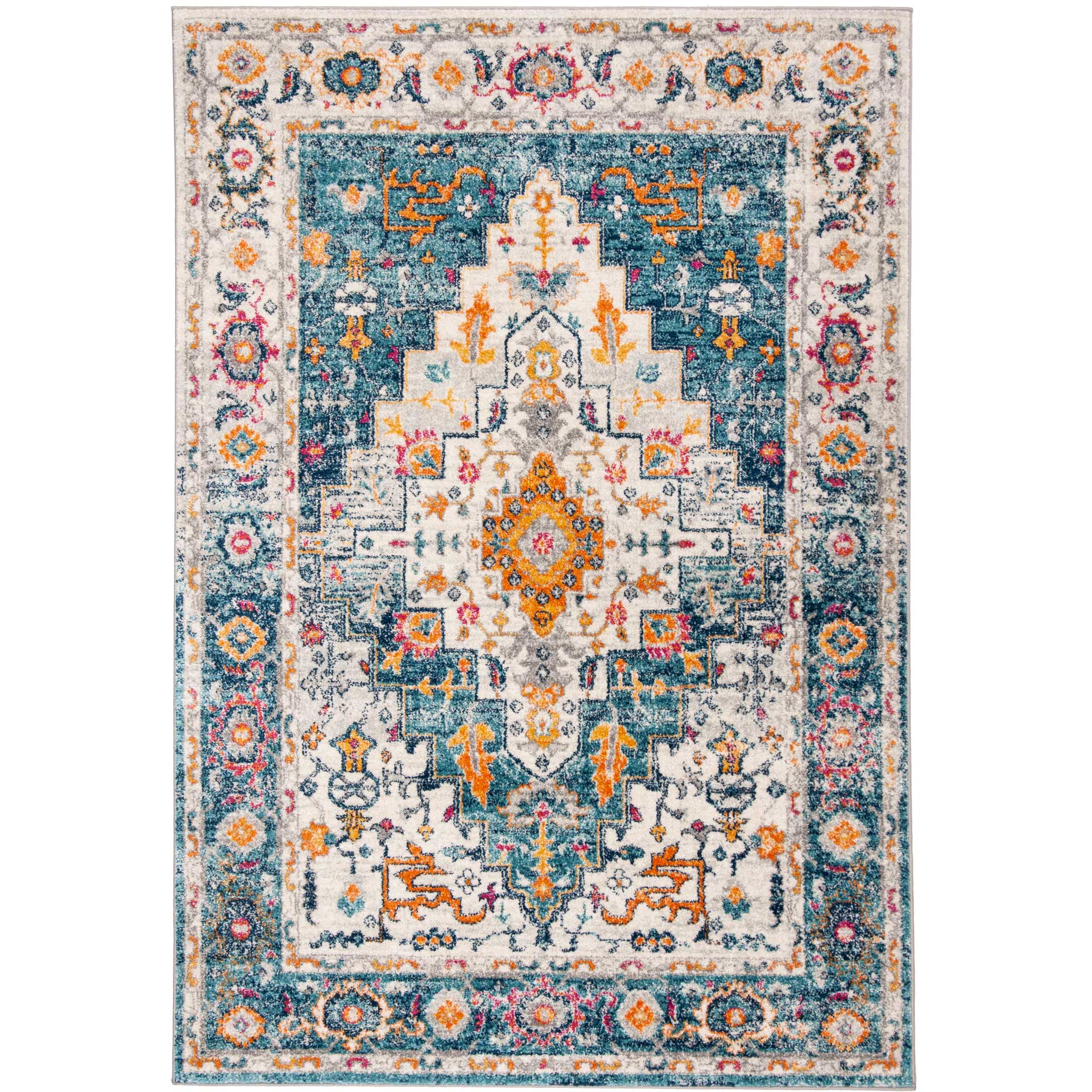 Madison Turquoise/Ivory Area Rug - Image 3