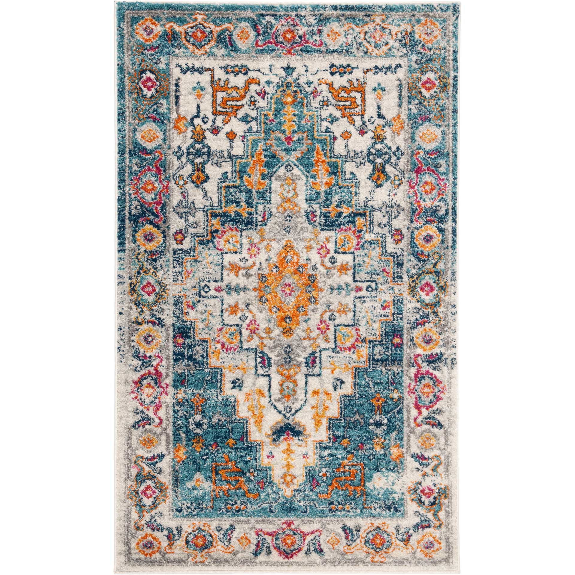 Madison Turquoise/Ivory Area Rug - Image 4