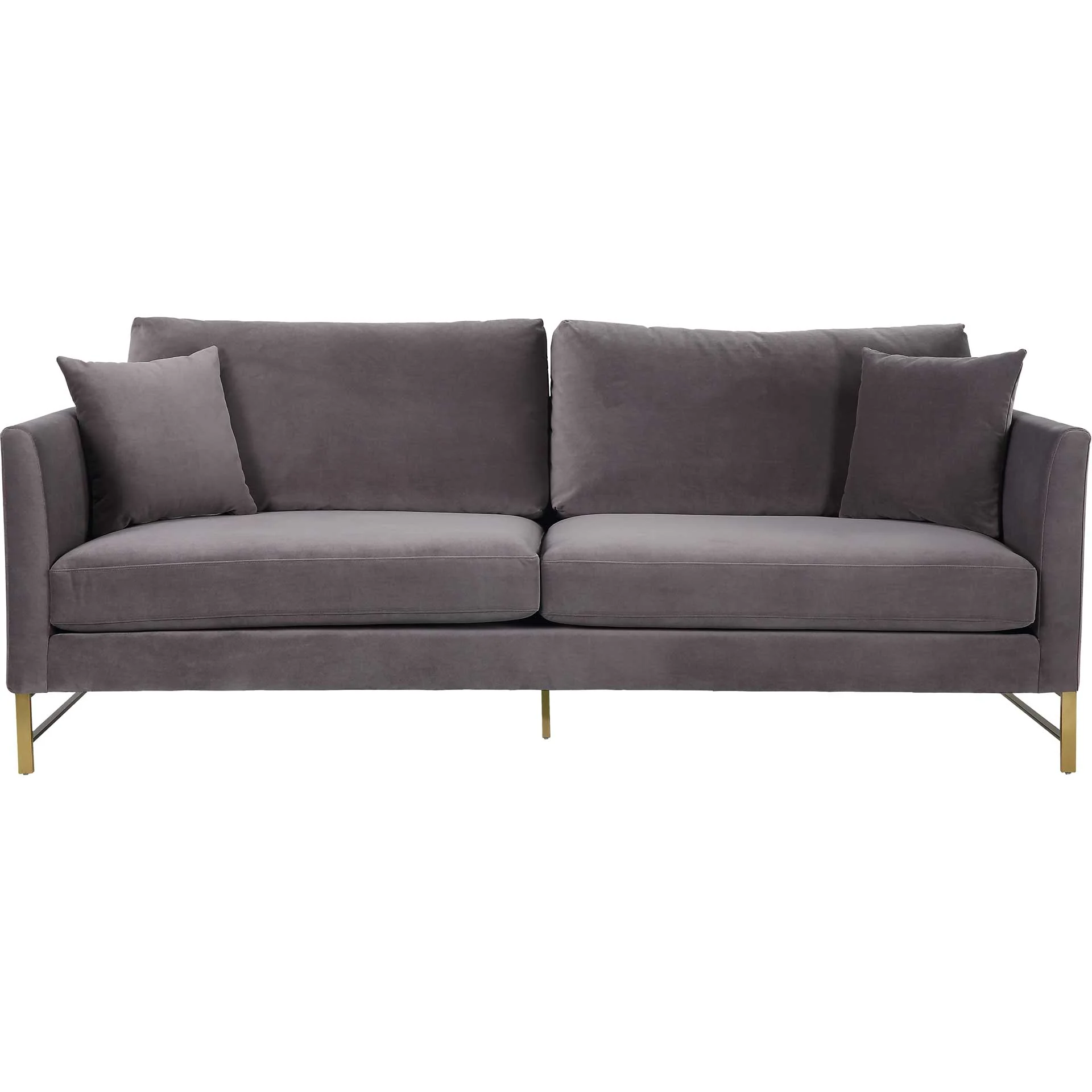 Madison Velvet Sofa Gray - Image 2