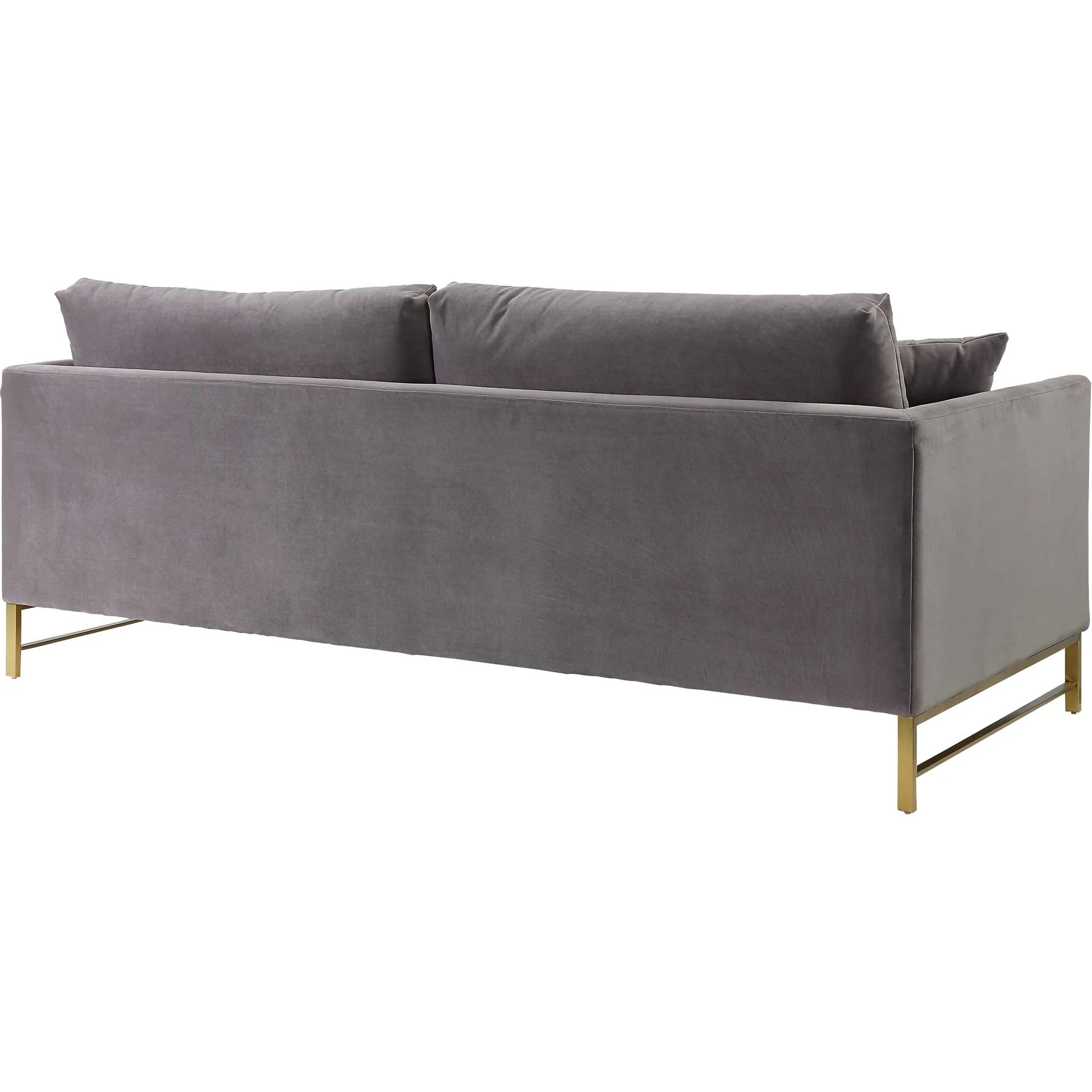 Madison Velvet Sofa Gray - Image 3