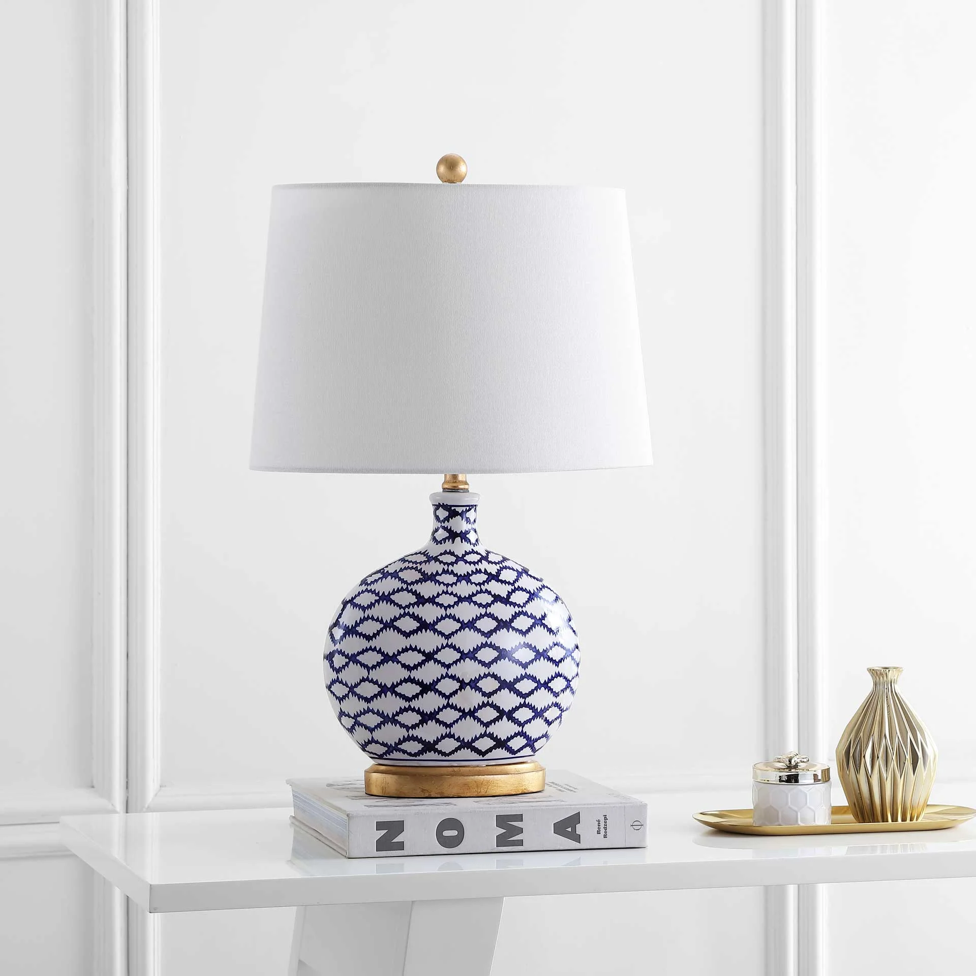 Madurai Table Lamp Blue/White - Image 3