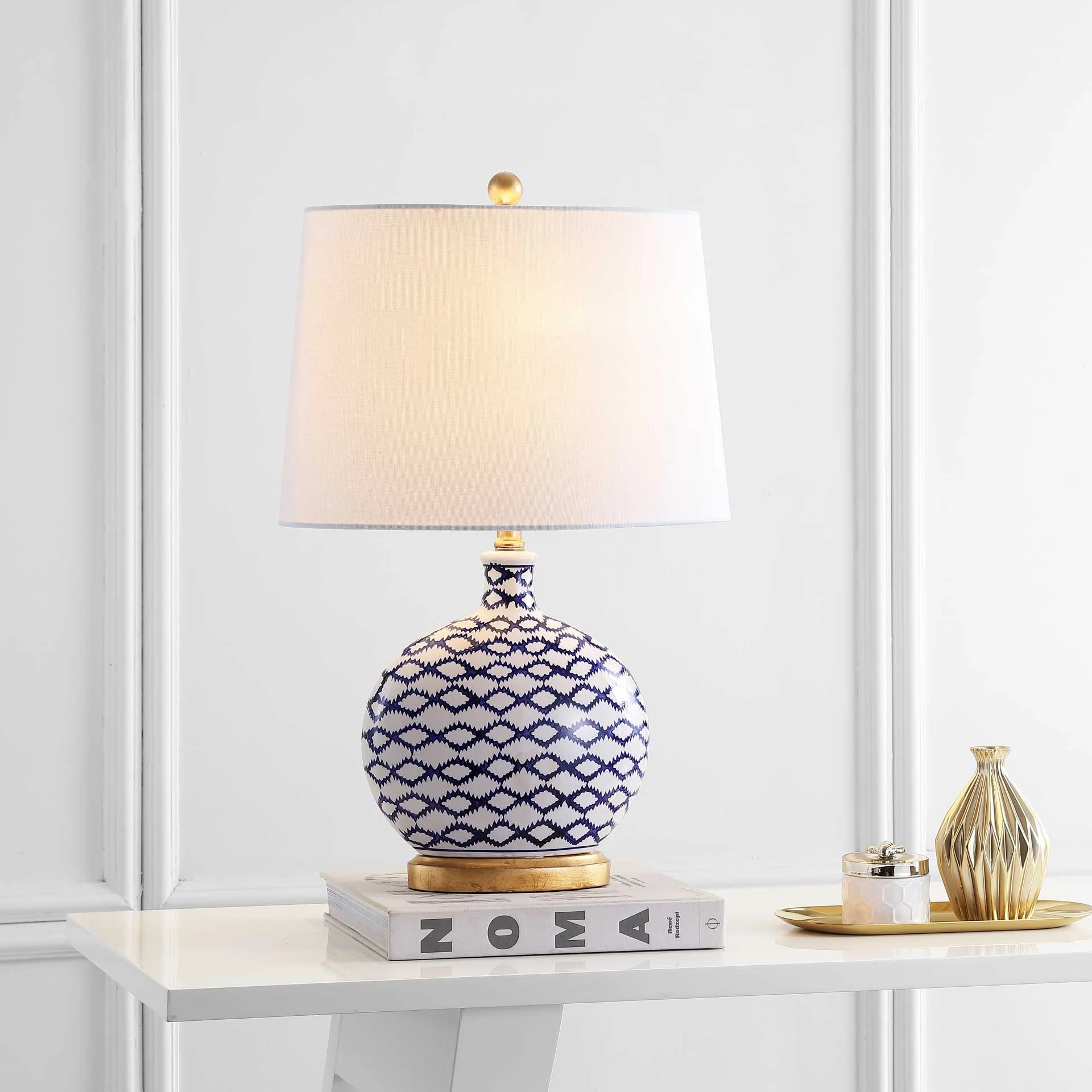 Madurai Table Lamp Blue/White - Image 4