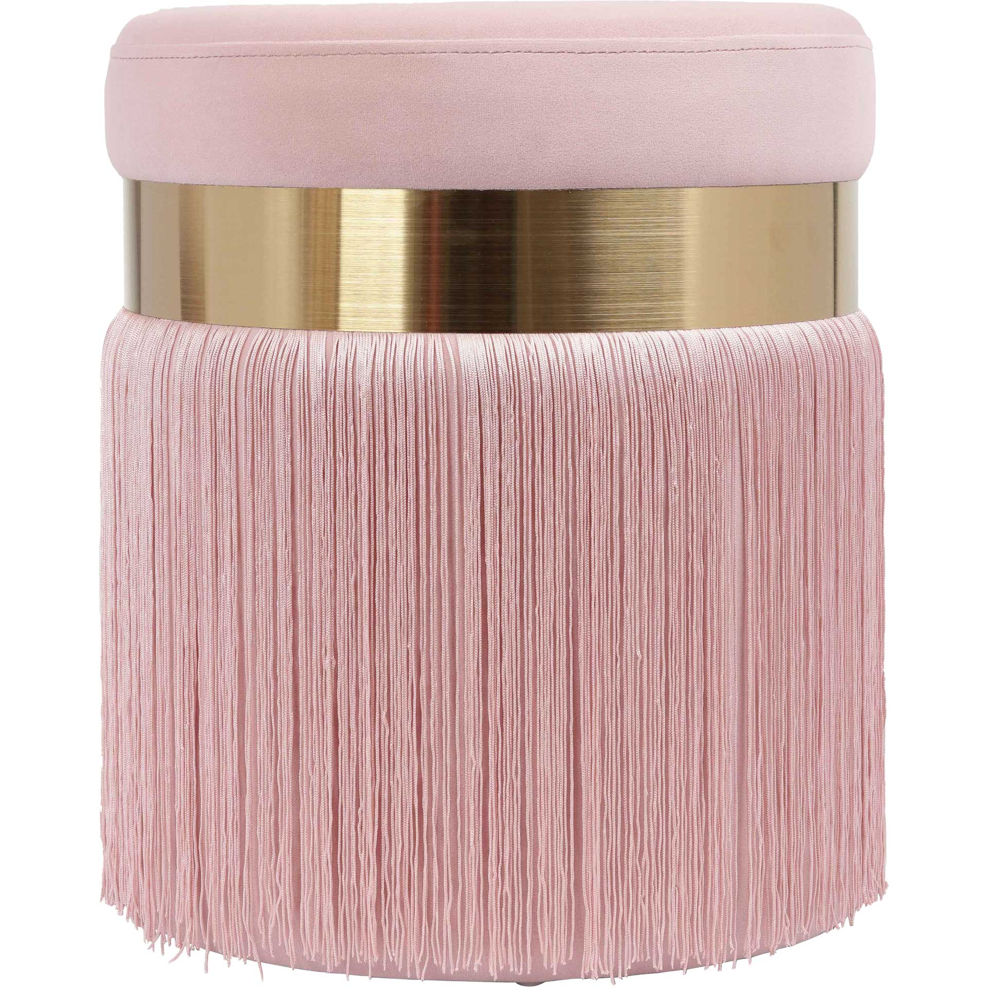 Maeve Tasseled Ottoman Blush - Image 2