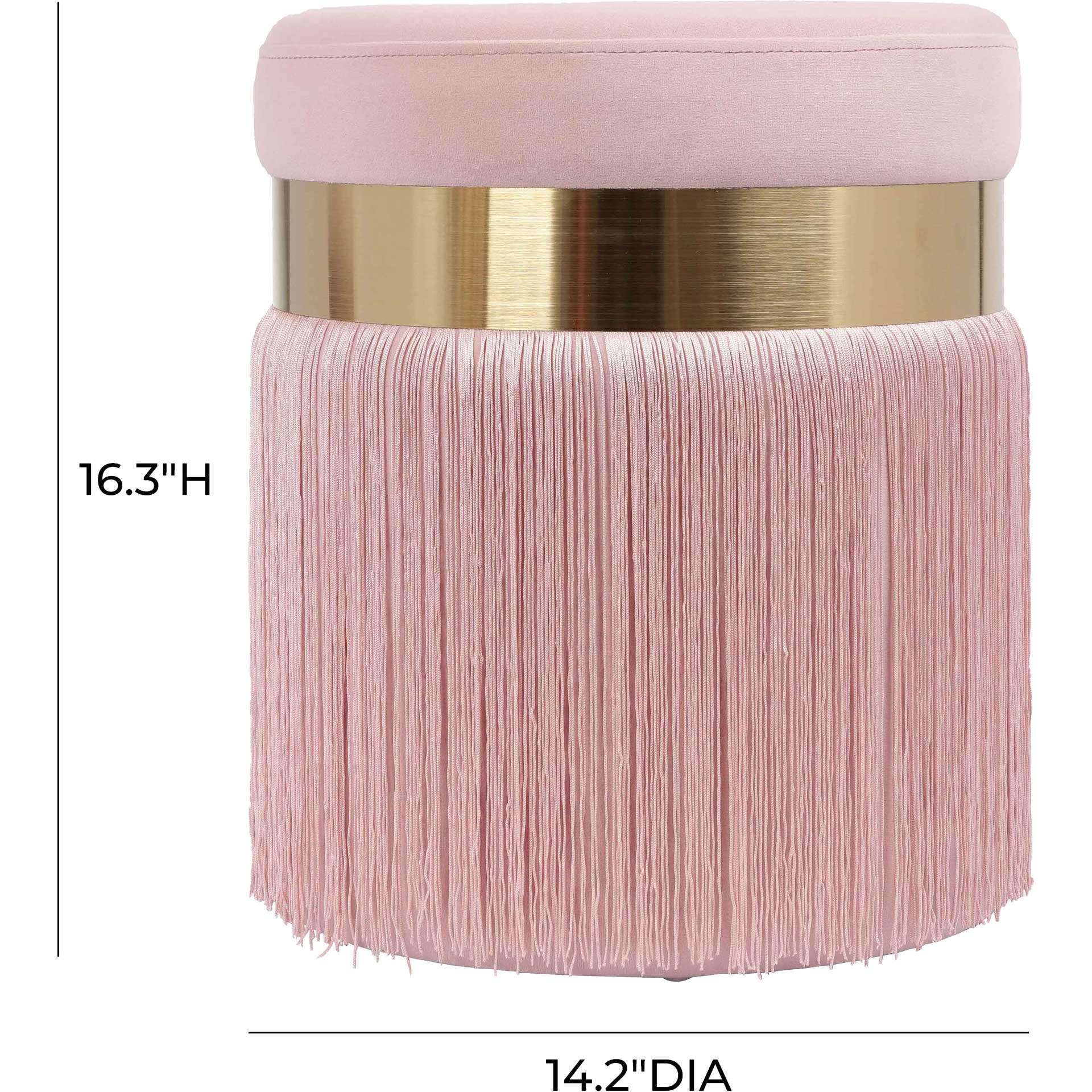 Maeve Tasseled Ottoman Blush - Image 6