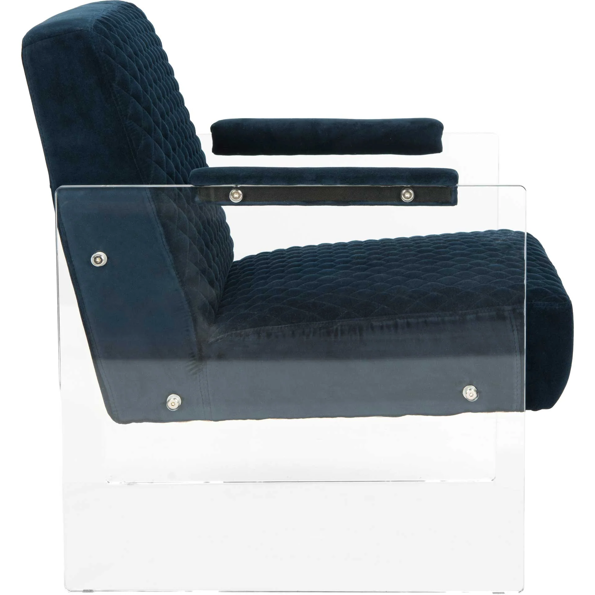Maggie Acrylic Arm Chair Navy Blue - Image 3