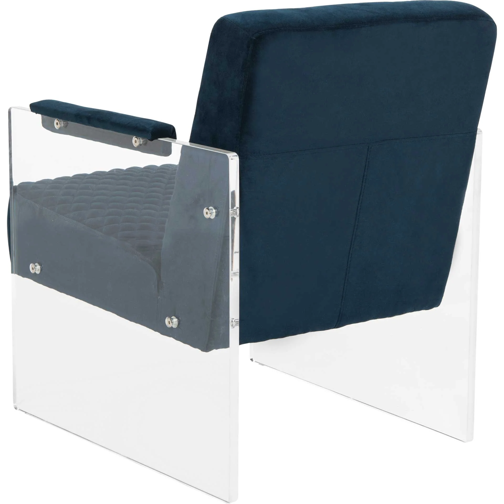 Maggie Acrylic Arm Chair Navy Blue - Image 4