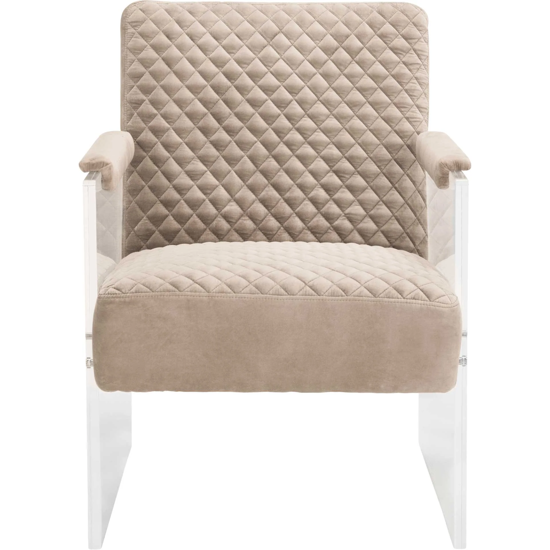 Maggie Acrylic Arm Chair Taupe - Image 2